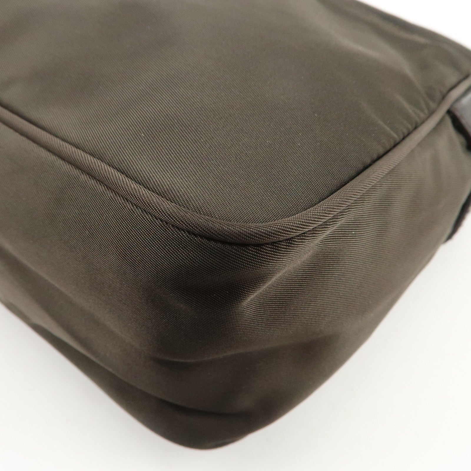 PRADA Triangle Logo Nylon Leather Shoulder Bag Crossbody Bag