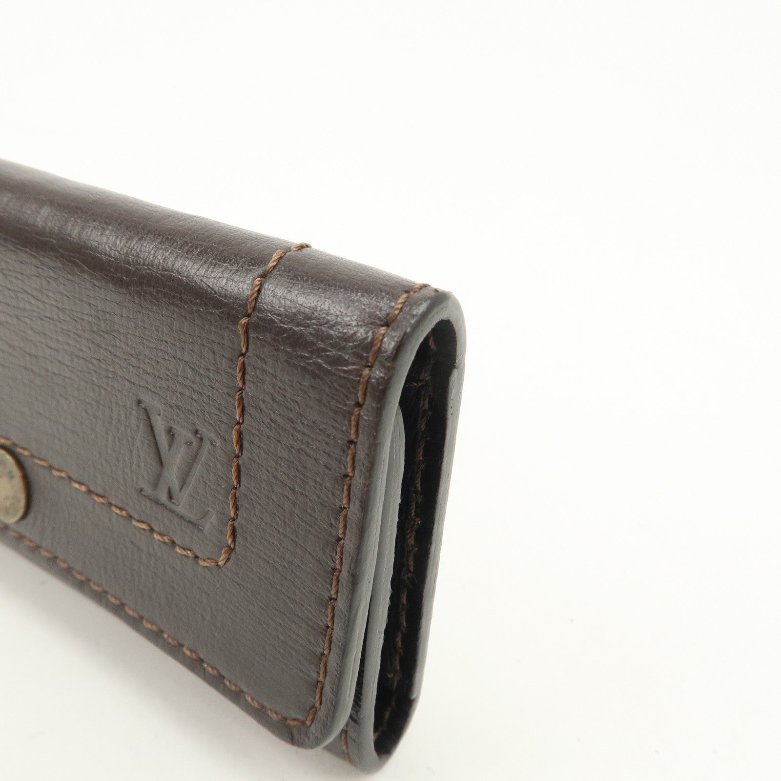 Louis Vuitton Utah Leather Multicles 6 Key Case Cafe M95539