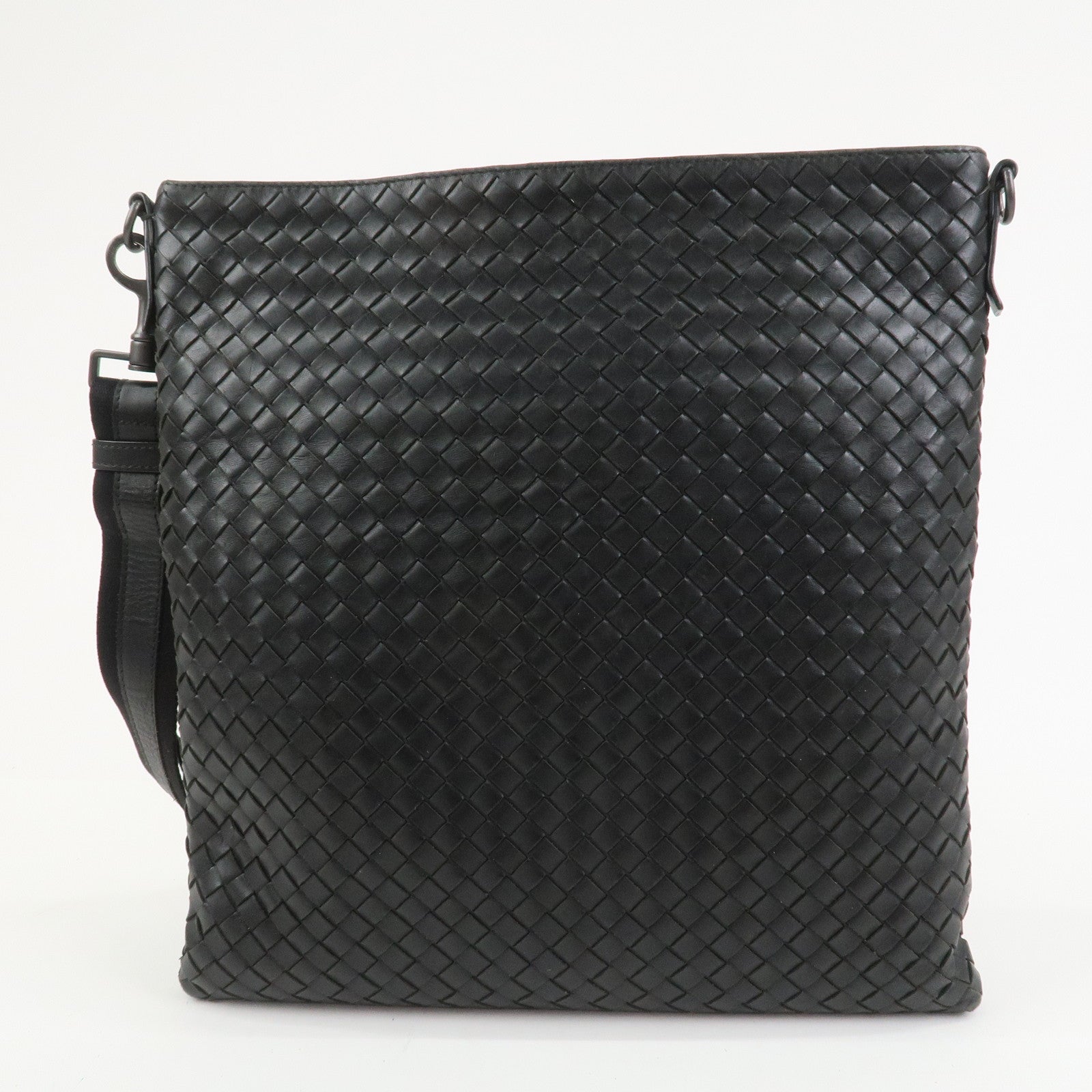 BOTTEGA VENETA Intrecciato Shoulder Bag Crossbody Bag Black 276356