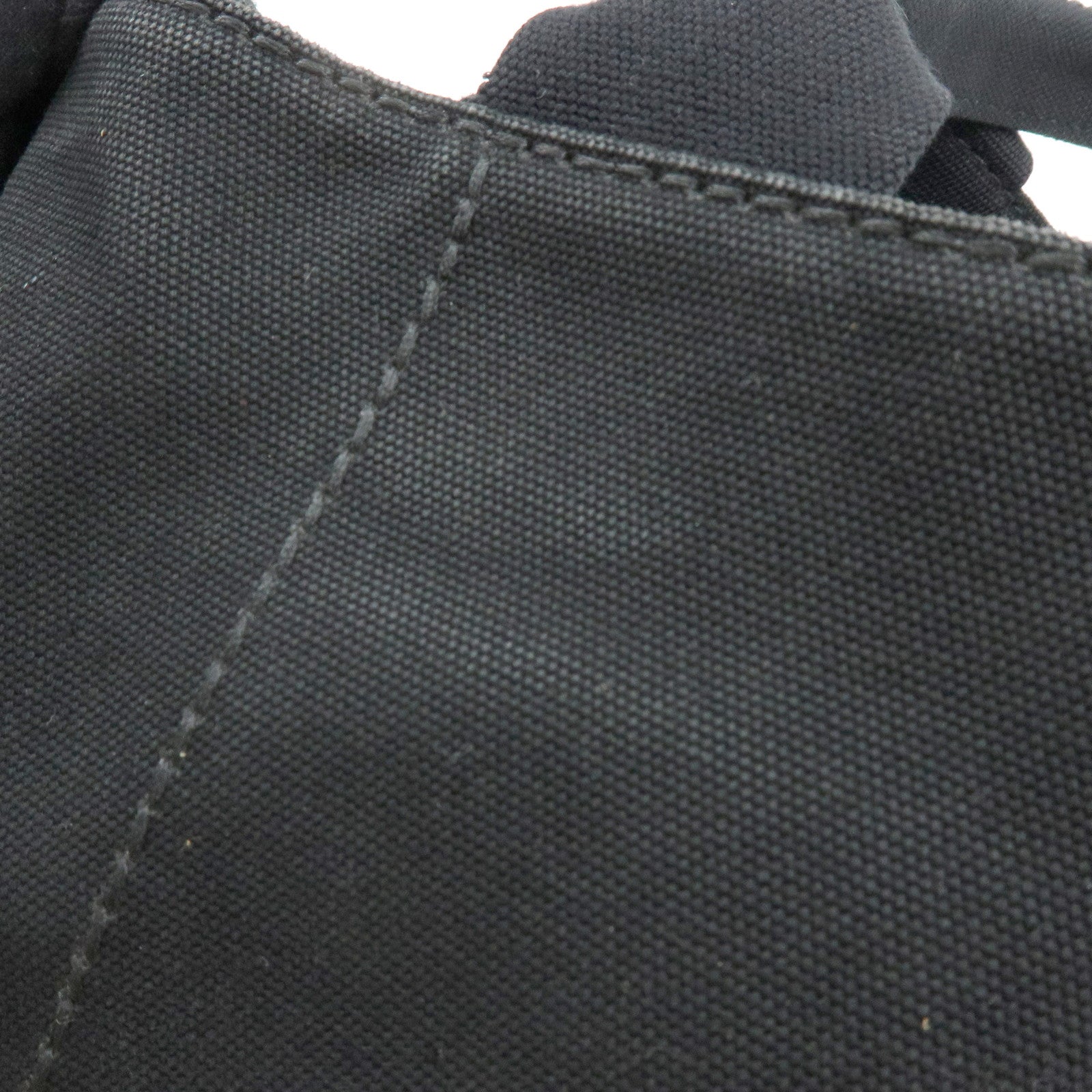 PRADA Logo Canapa Canvas 2Way Bag Tote Bag Hand Bag Black B1877G
