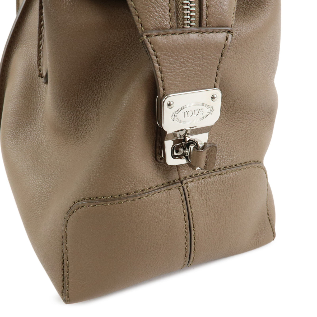 TOD'S D-Styling Leather 2Way Bag Hand Bag Shoulder Bag Brown