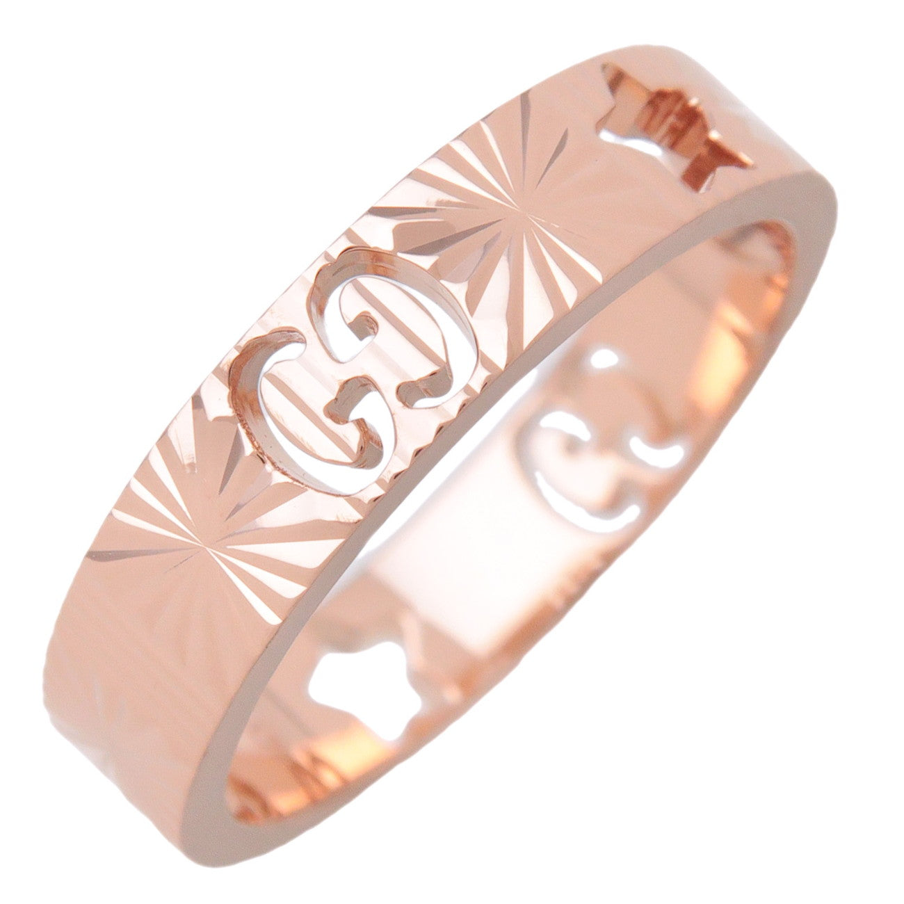 GUCCI Icon Amore Ring K18 750PG Rose Gold US4.5 EU49 HK10