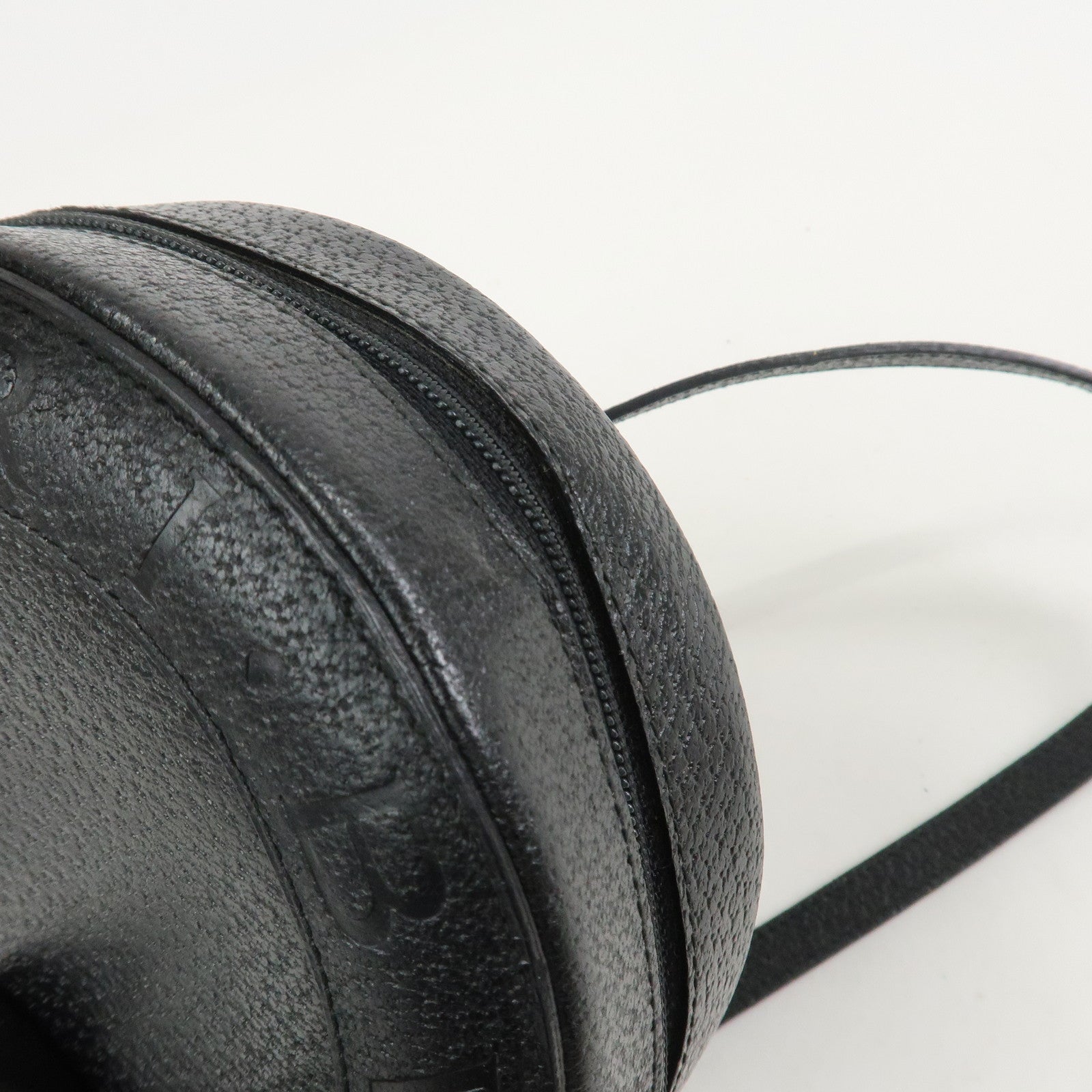 BVLGARI Logo B-Zero 1 Drum Leather Shoulder Bag Black