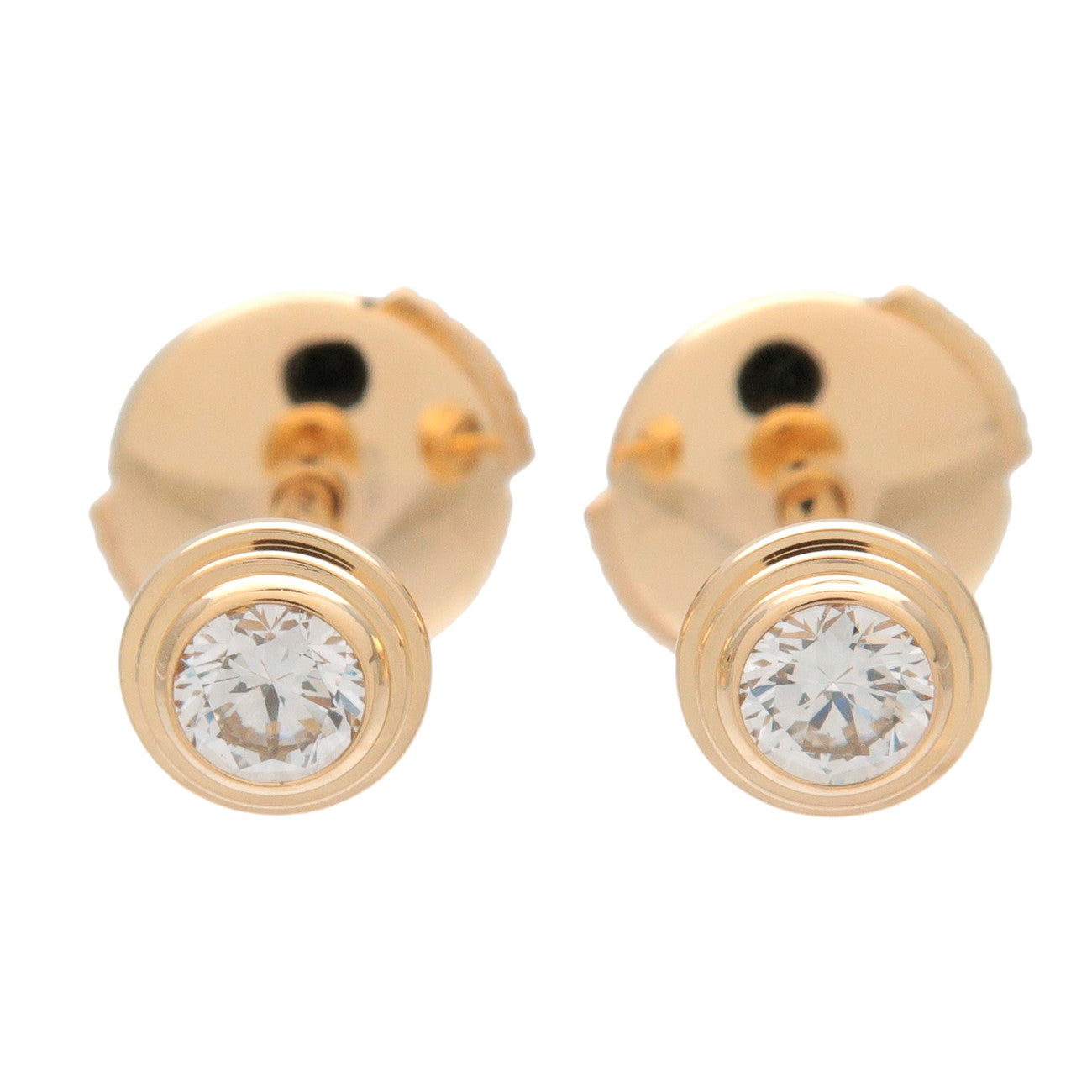 Cartier D'amour MM Diamond Earrings 0.26ct K18YG 750YG Yellow Gold