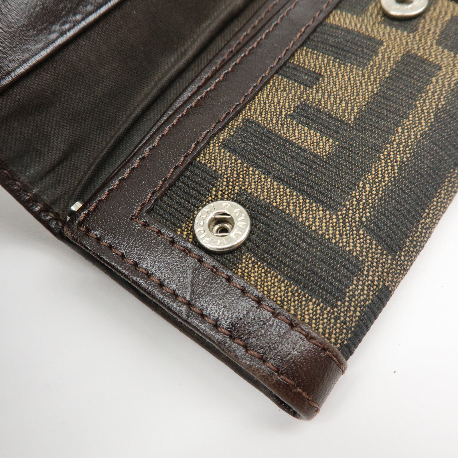 FENDI Zucca Zucchino Set of 3 Key Case Coin Case Brown Black