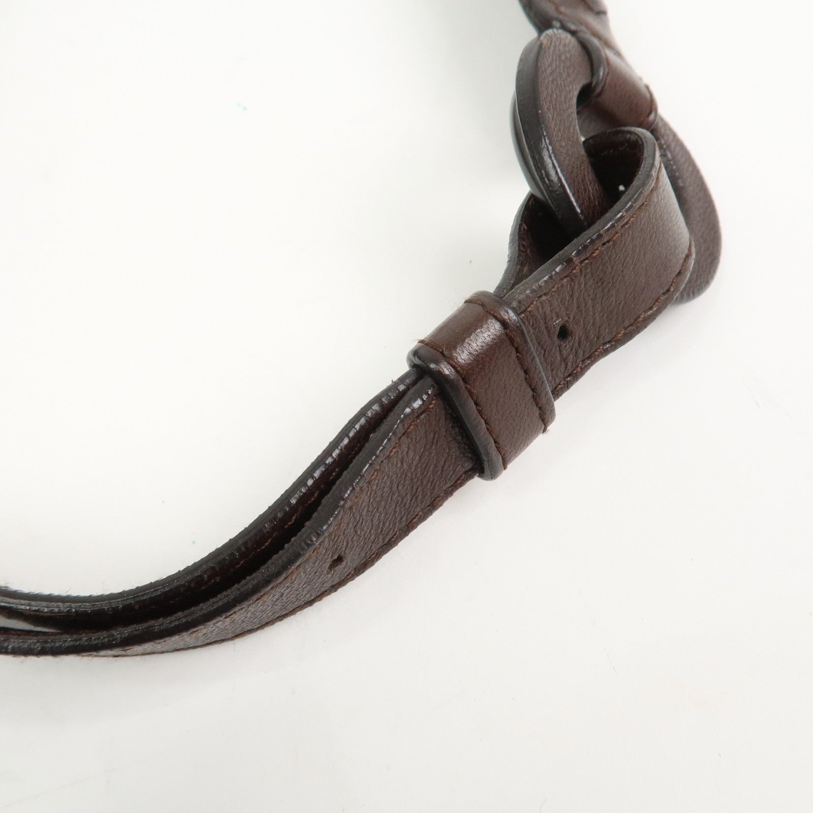 BOTTEGA VENETA Intrecciato Leather Shoulder Bag Brown 133507