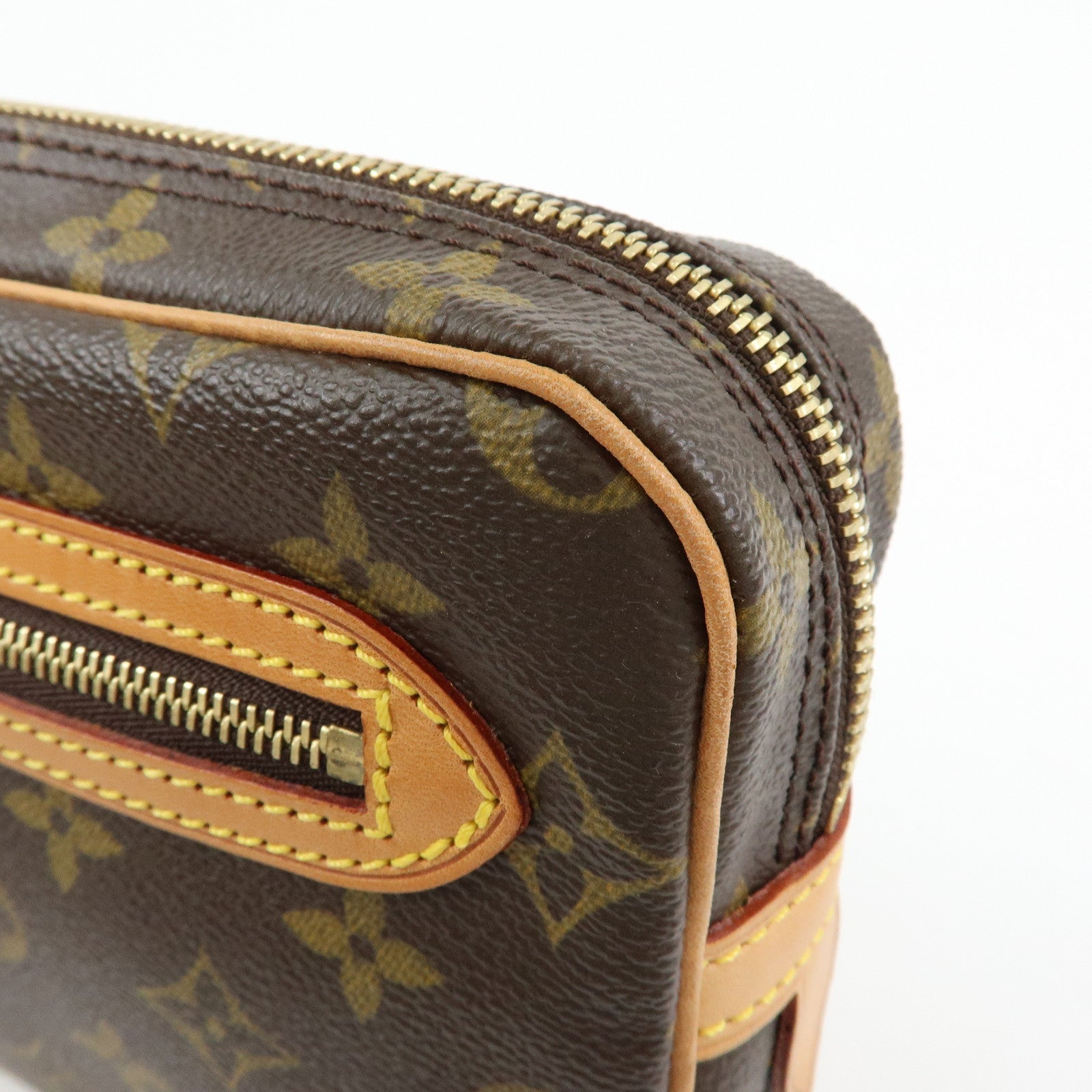 Louis Vuitton Monogram Marly Dragonne GM Clutch Bag Brown M51825