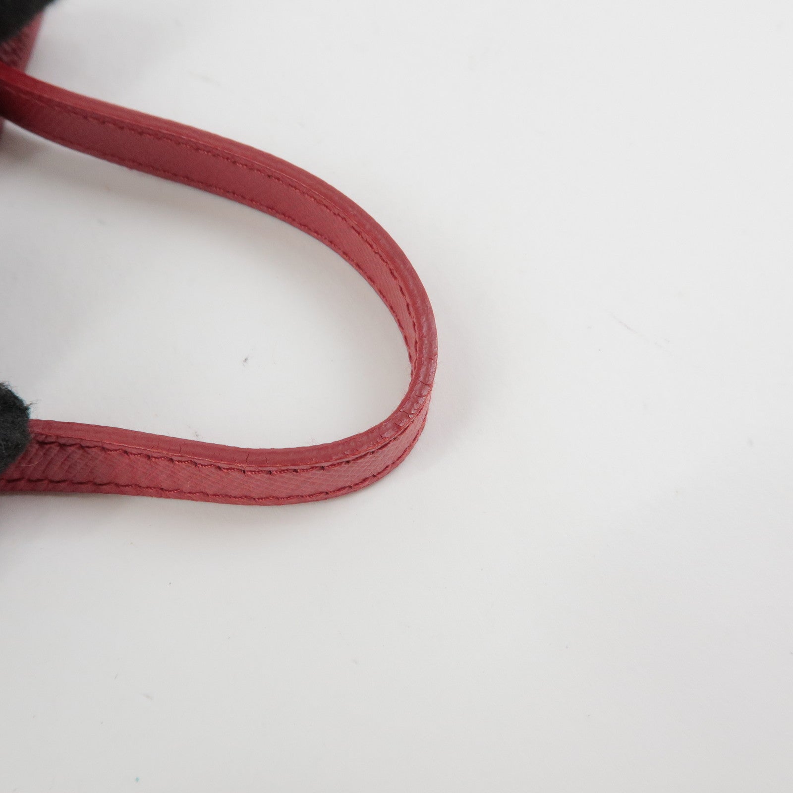 PRADA Saffiano Leather Shoulder Bag Crossbody Bag Red 1M1361