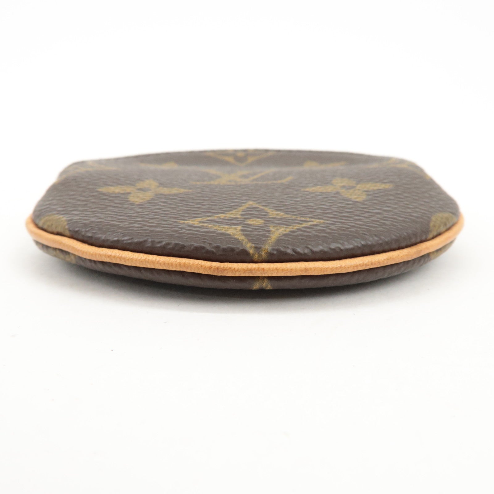 Louis Vuitton Monogram Porte Monnaie Rond Coin Case Brown M61926 Used