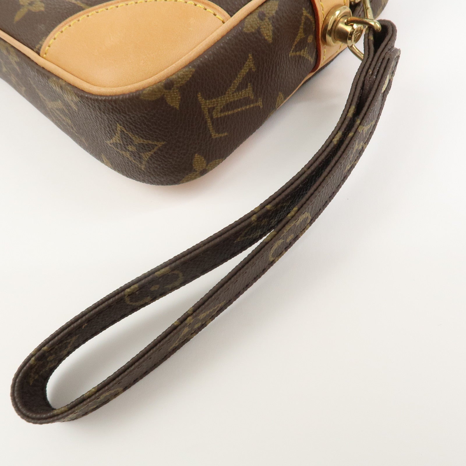 Louis Vuitton Monogram Marly Dragonne GM Clutch Bag Brown M51825