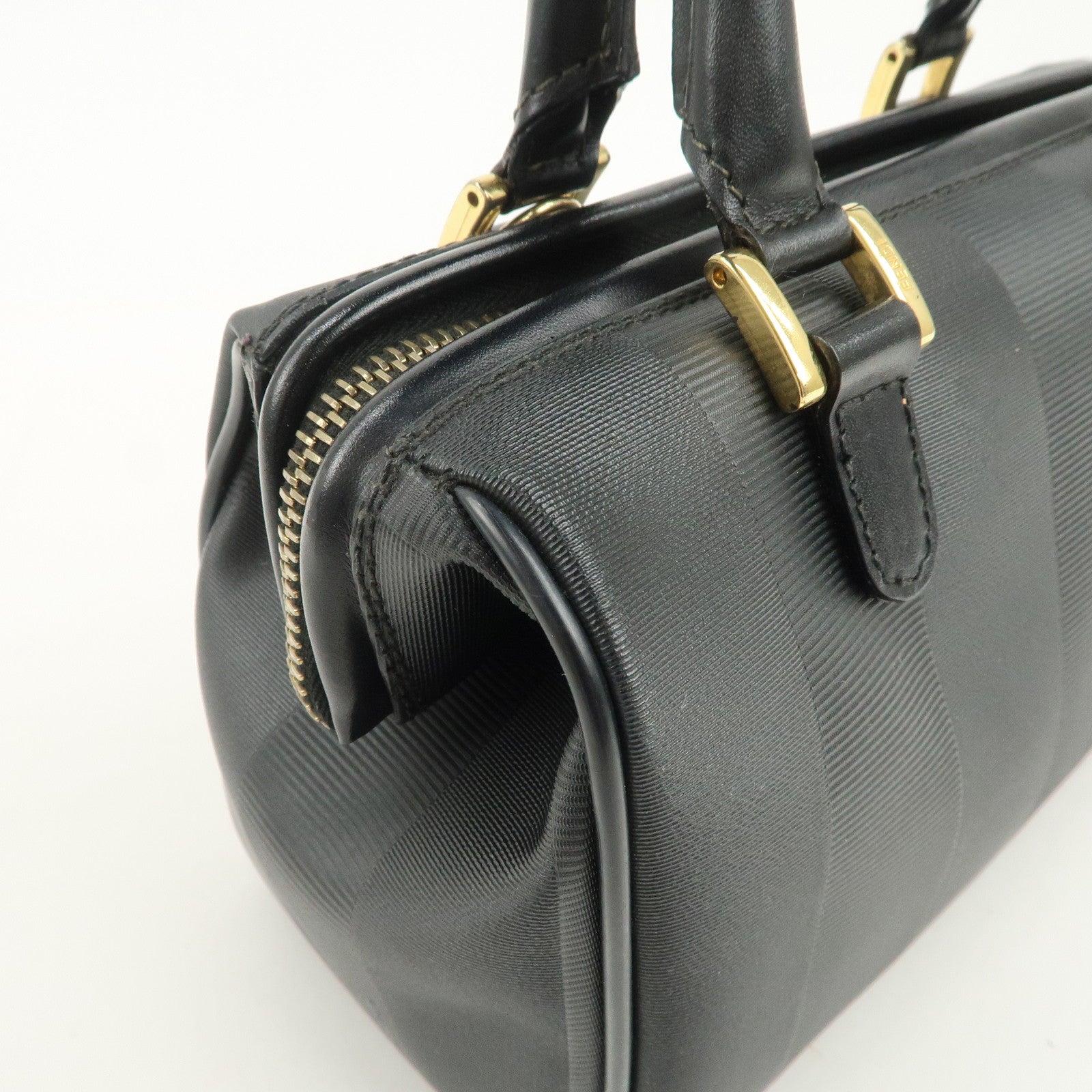 FENDI Pequin PVC Canvas Leather 2Way Boston Bag 259022