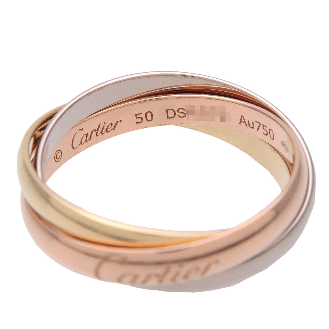Cartier Trinity Ring SM K18 750YG/WG/PG #50 US5.5 EU50 HK12