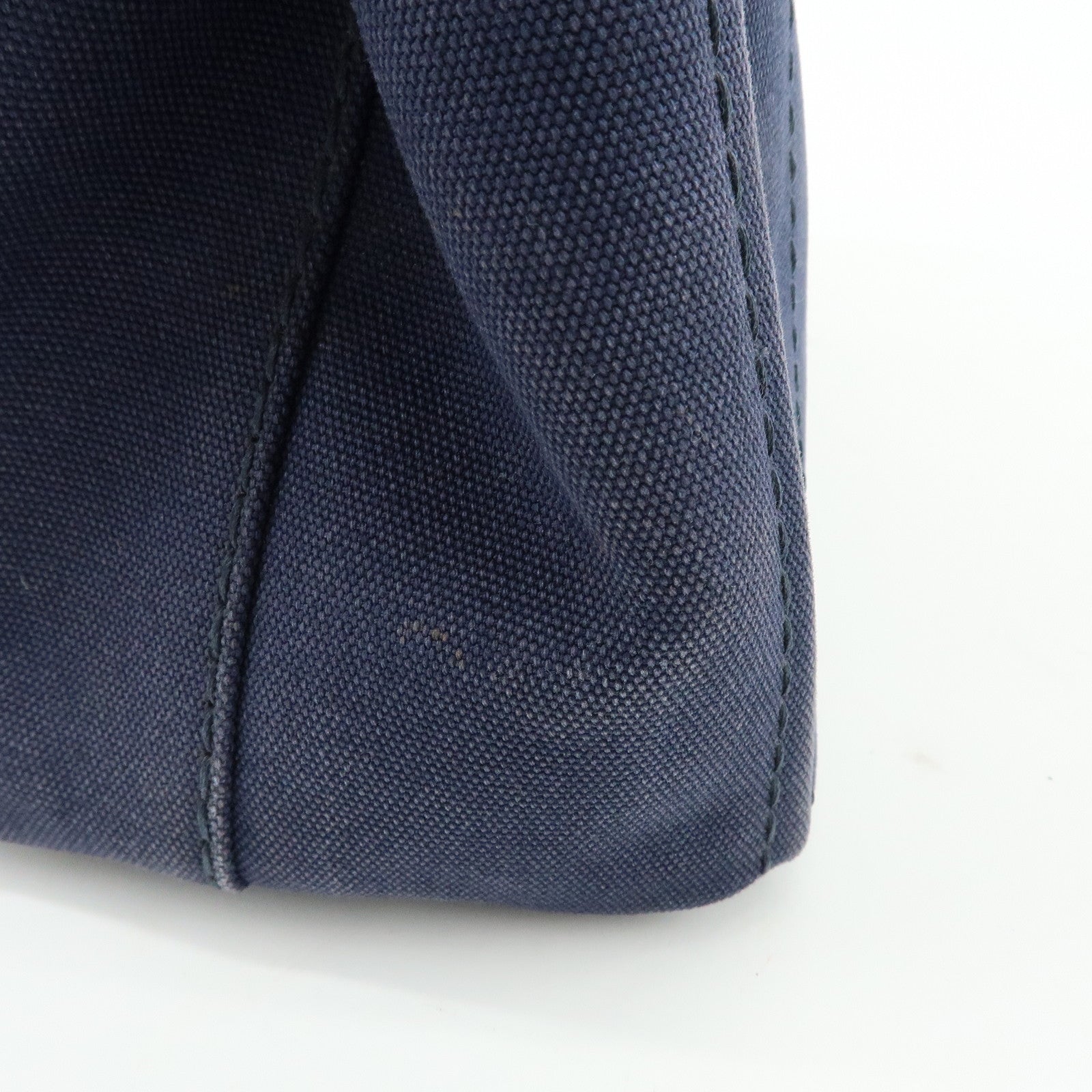 PRADA Canapa Mini Canvas 2Way Bag Hand Bag Navy 1BG439