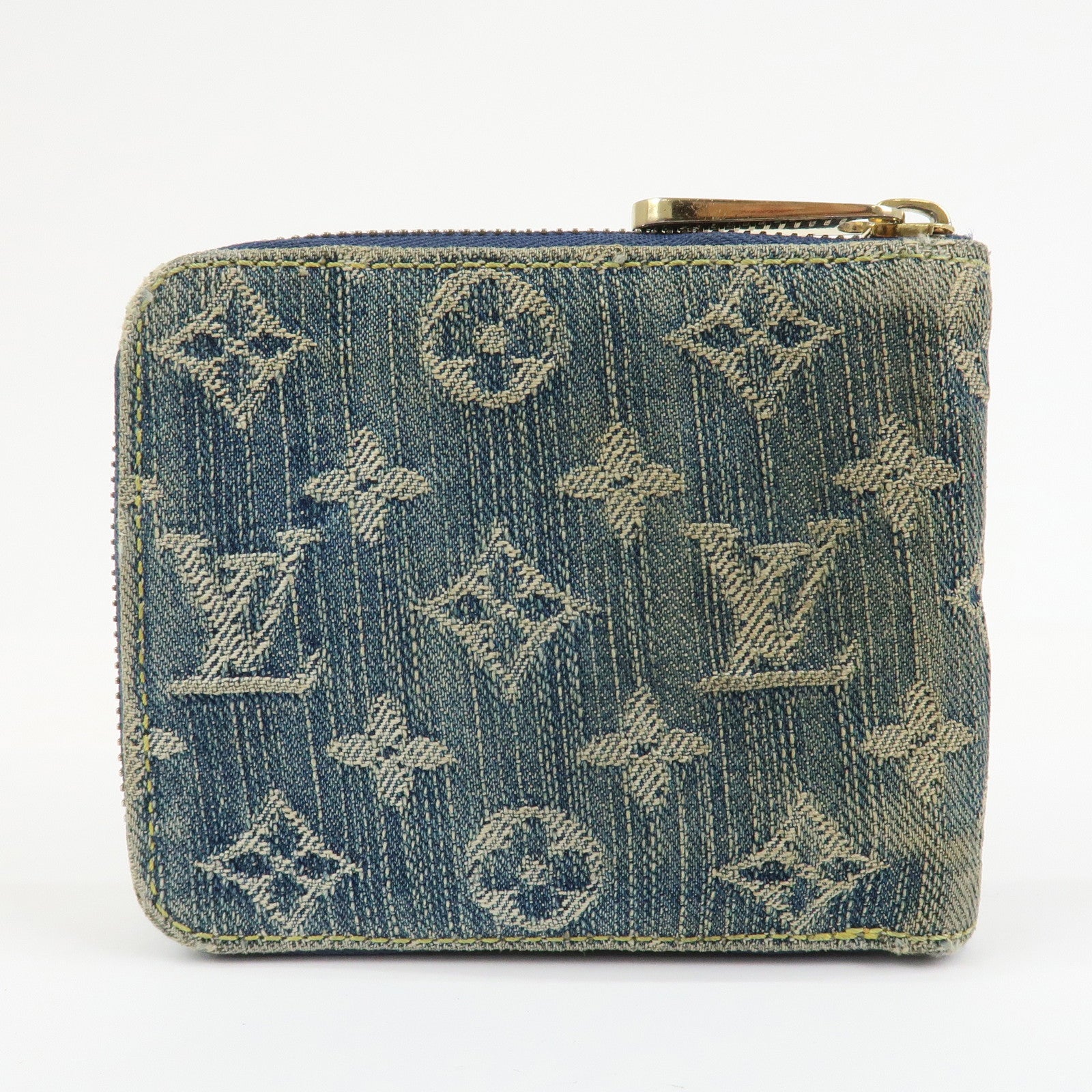 Louis Vuitton Monogram Denim Mini Zippy Wallet Blue M95342