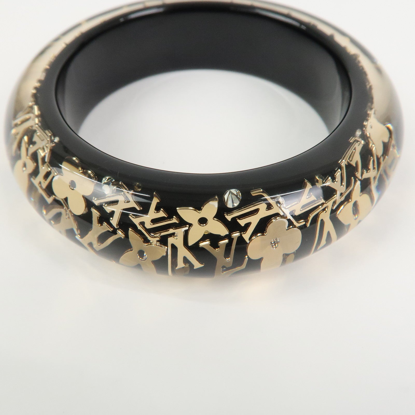 Louis Vuitton Bracelet Inclusion GM Bangle Transparent Black M65301