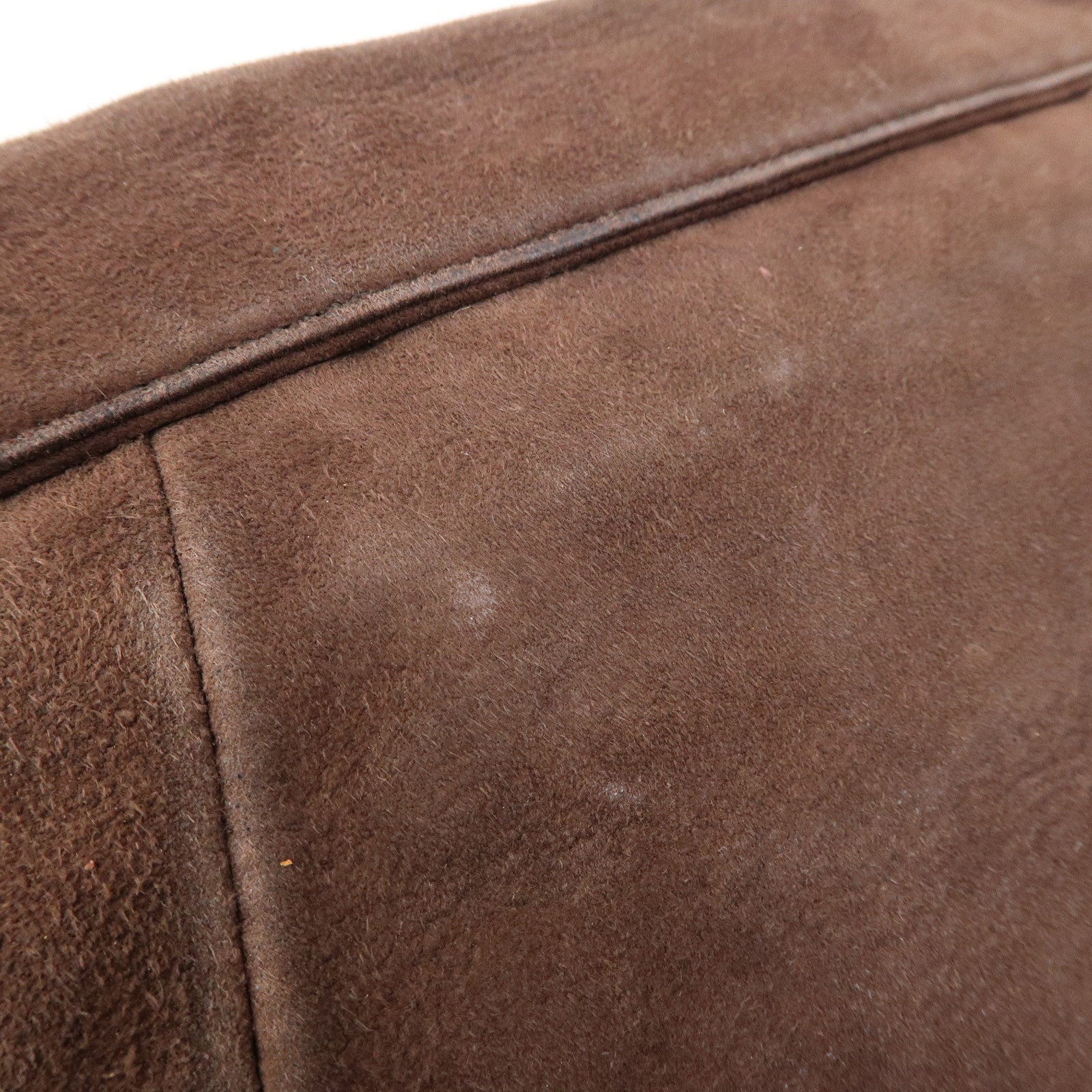 SAINT LAURENT PARIS YSL Naja Flower Suede Shoulder Bag Brown