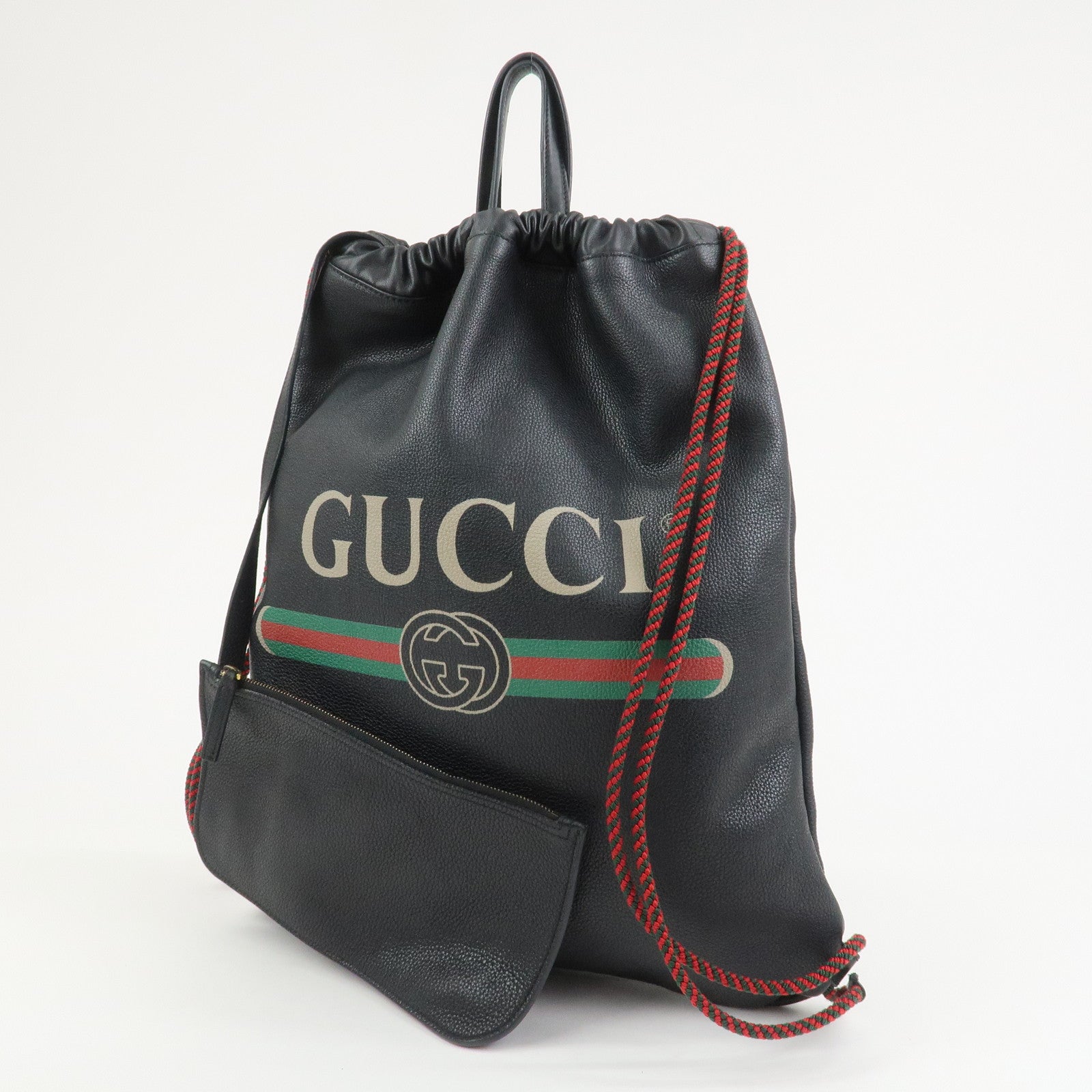 GUCCI Sherry Leather Backpack Rucksack Black 516639