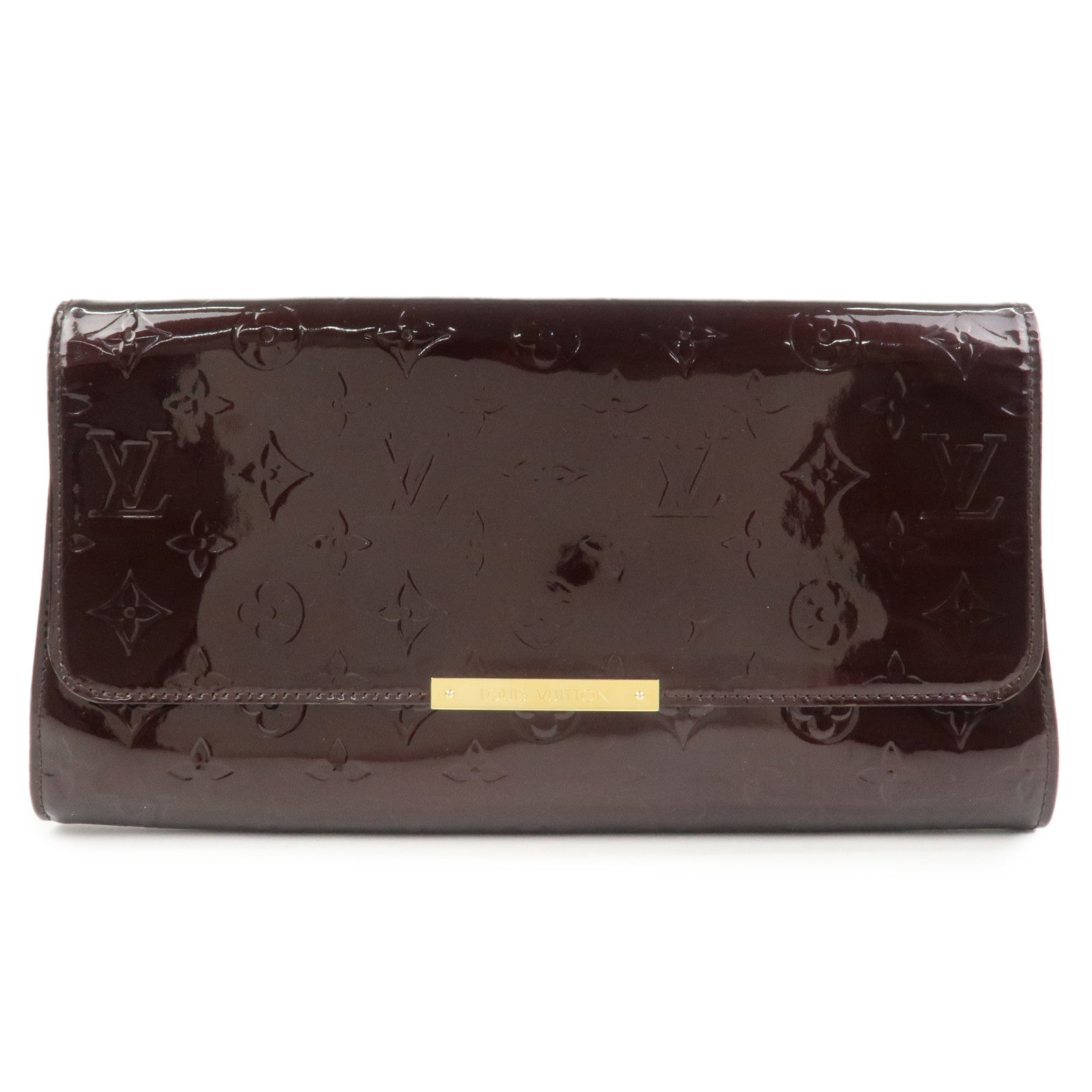 Louis Vuitton Monogram Vernis Robertson Clutch Bag Amarante M91548