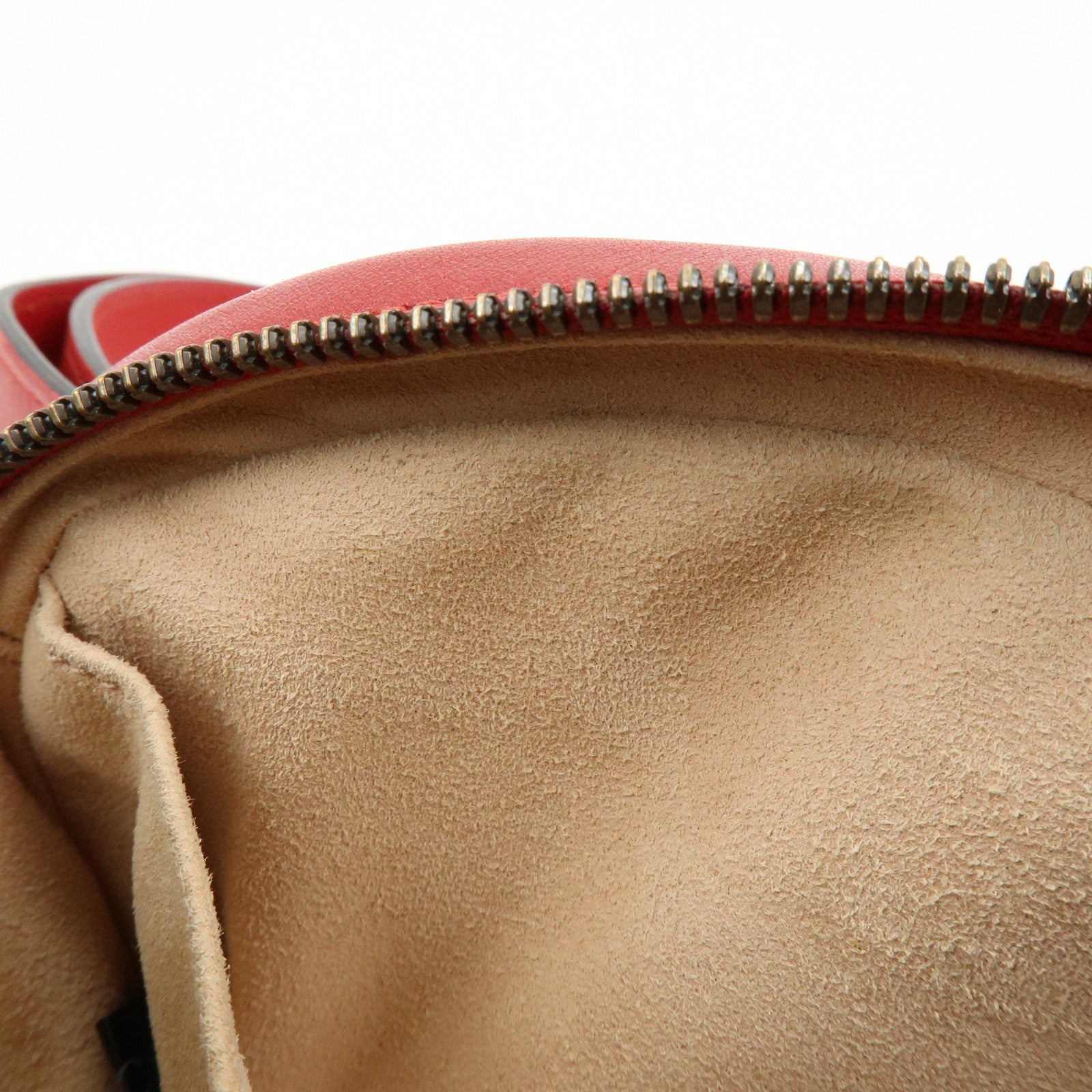 GUCCI GG Marmont Leather Waist Pouch Body Bag Red 476434