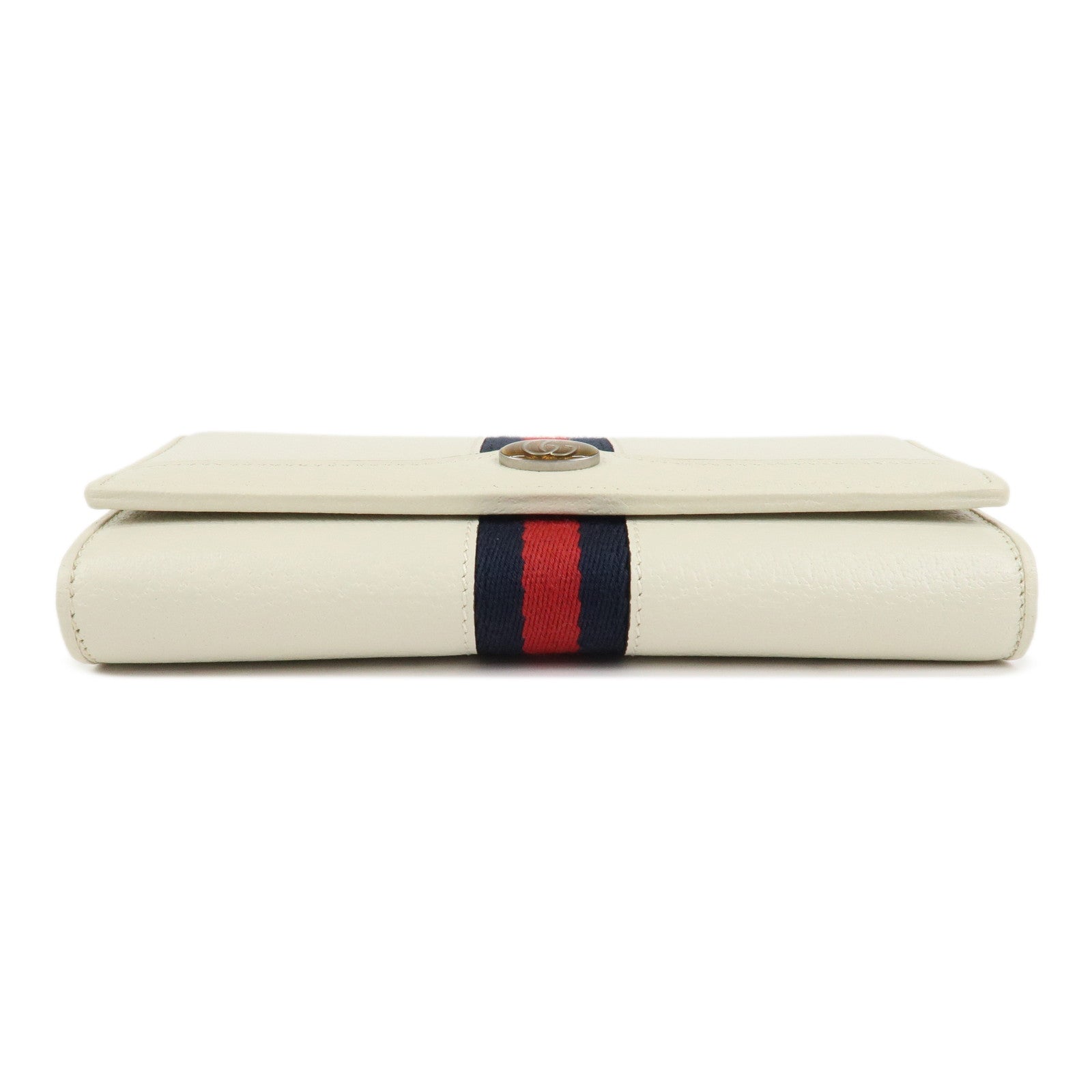 GUCCI GG Marmont Sherry Leather Chain Wallet WOC Ivory 546592
