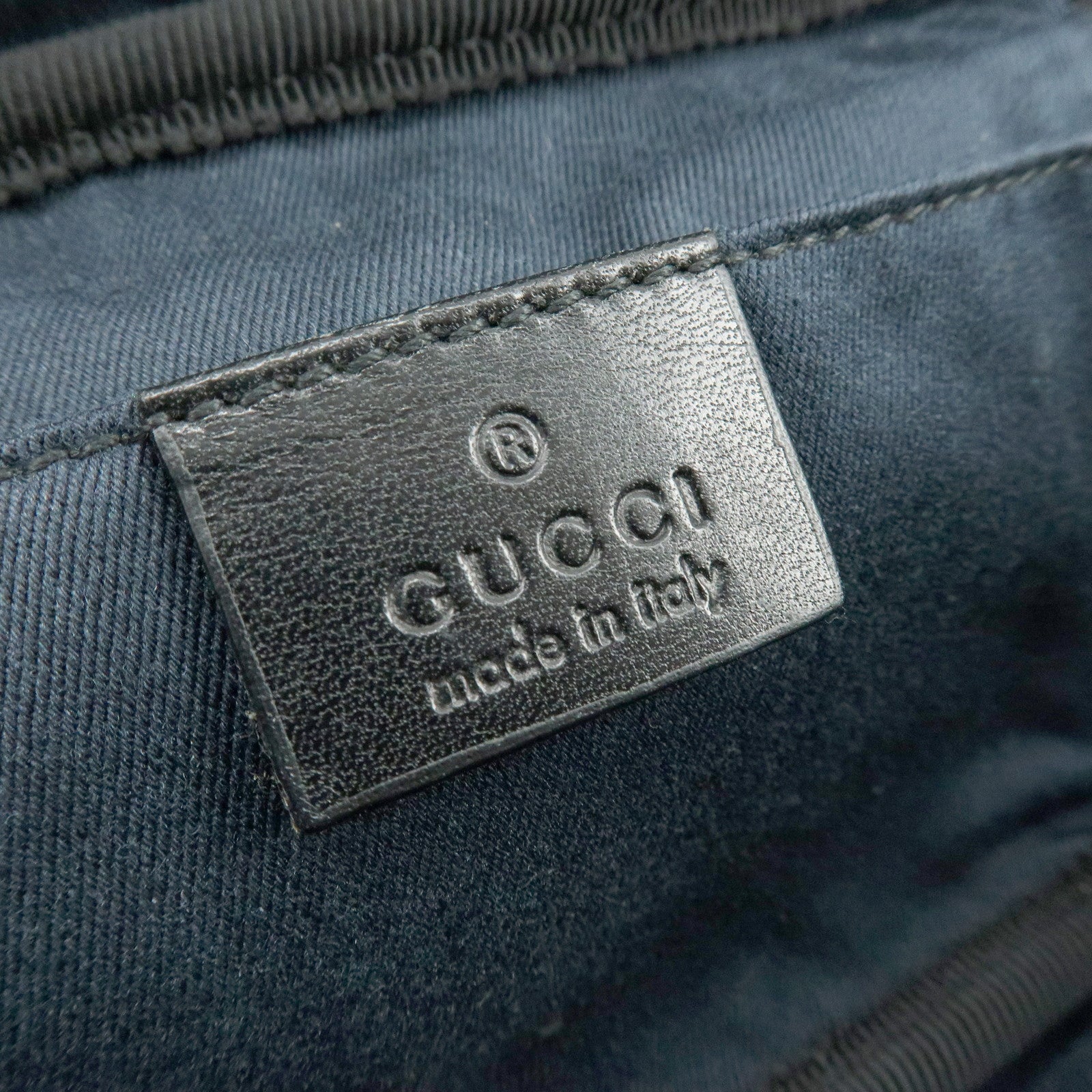 GUCCI GG Canvas Leather Vanity Case Cosmetic Pouch Black 106646