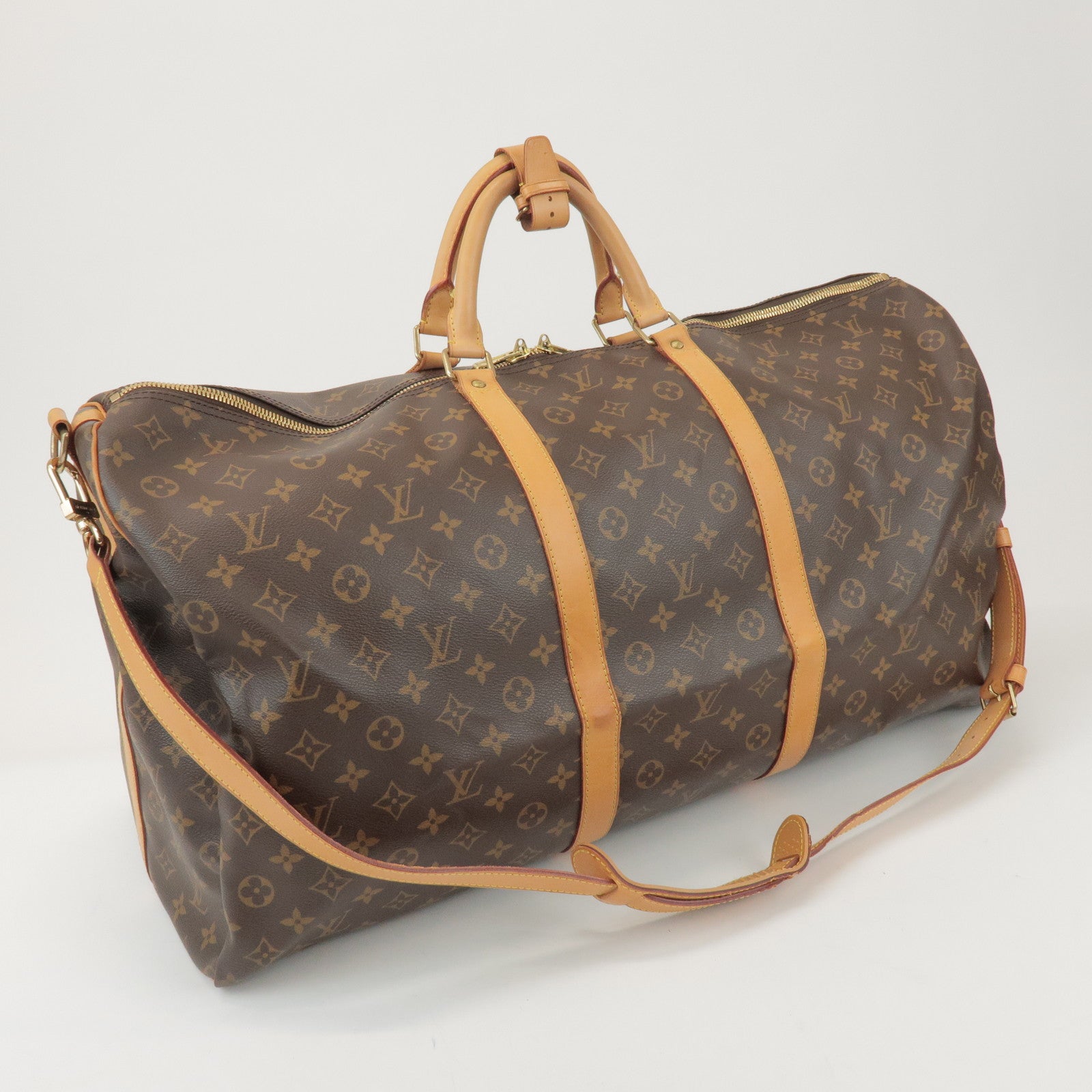 Louis Vuitton Monogram Keep All Bandouliere 60 Boston Bag M41412
