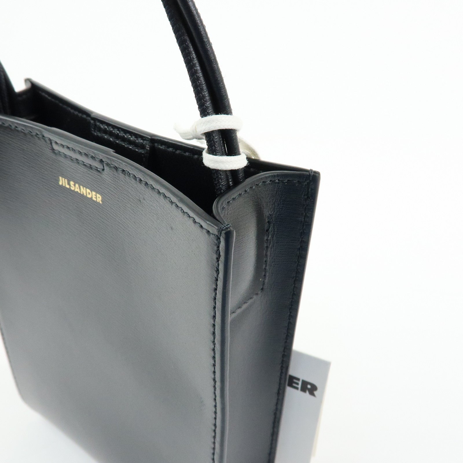 JIL SANDER Tangle Leather Small Shoulder Bag Crossbody Bag Black
