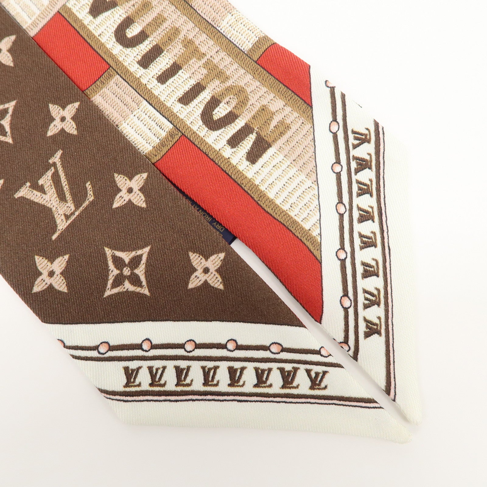 Louis Vuitton Monogram Silk Bandeau BB LV Details Brown M78147