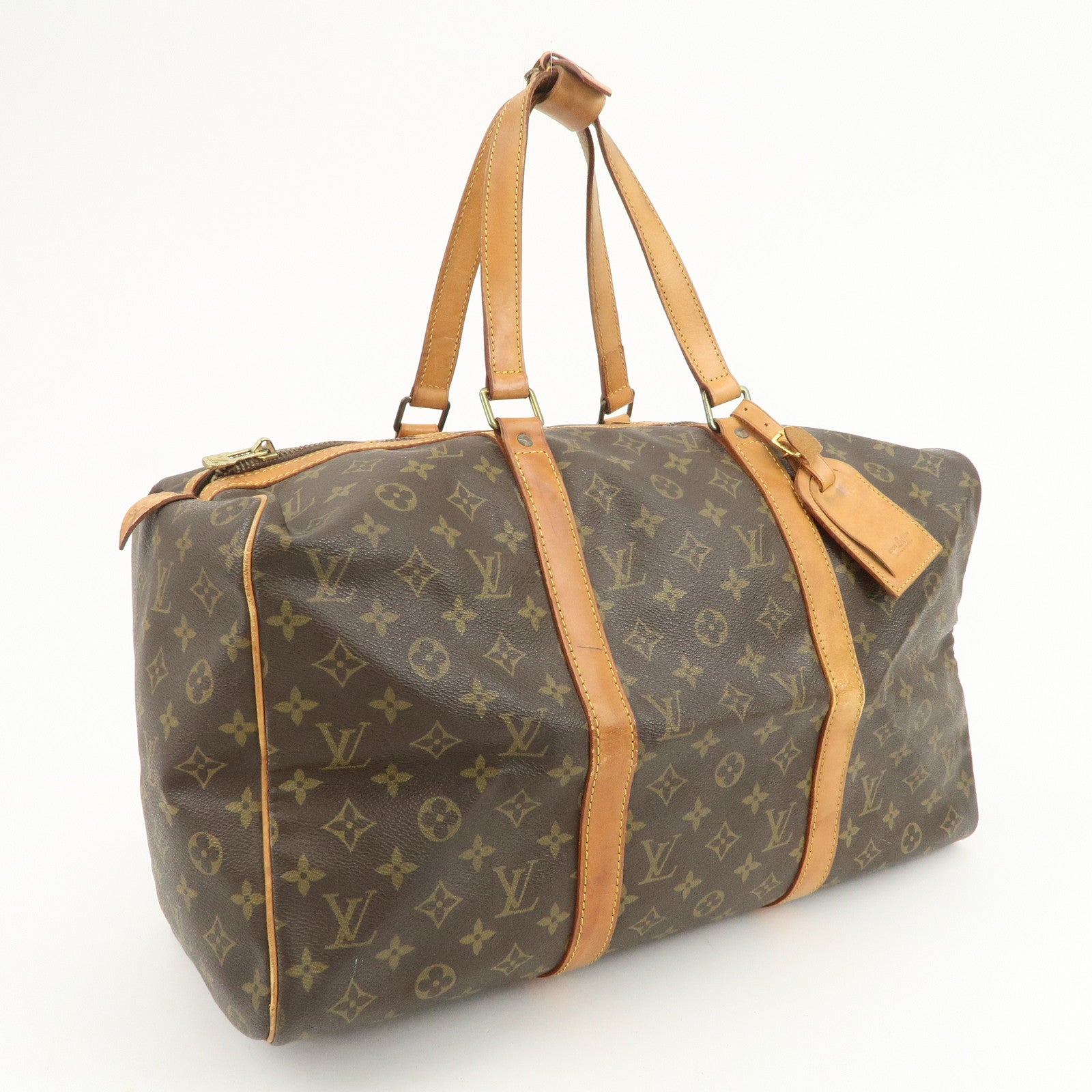 Louis Vuitton Monogram Sac Souple 45 Boston Bag Brown M41624