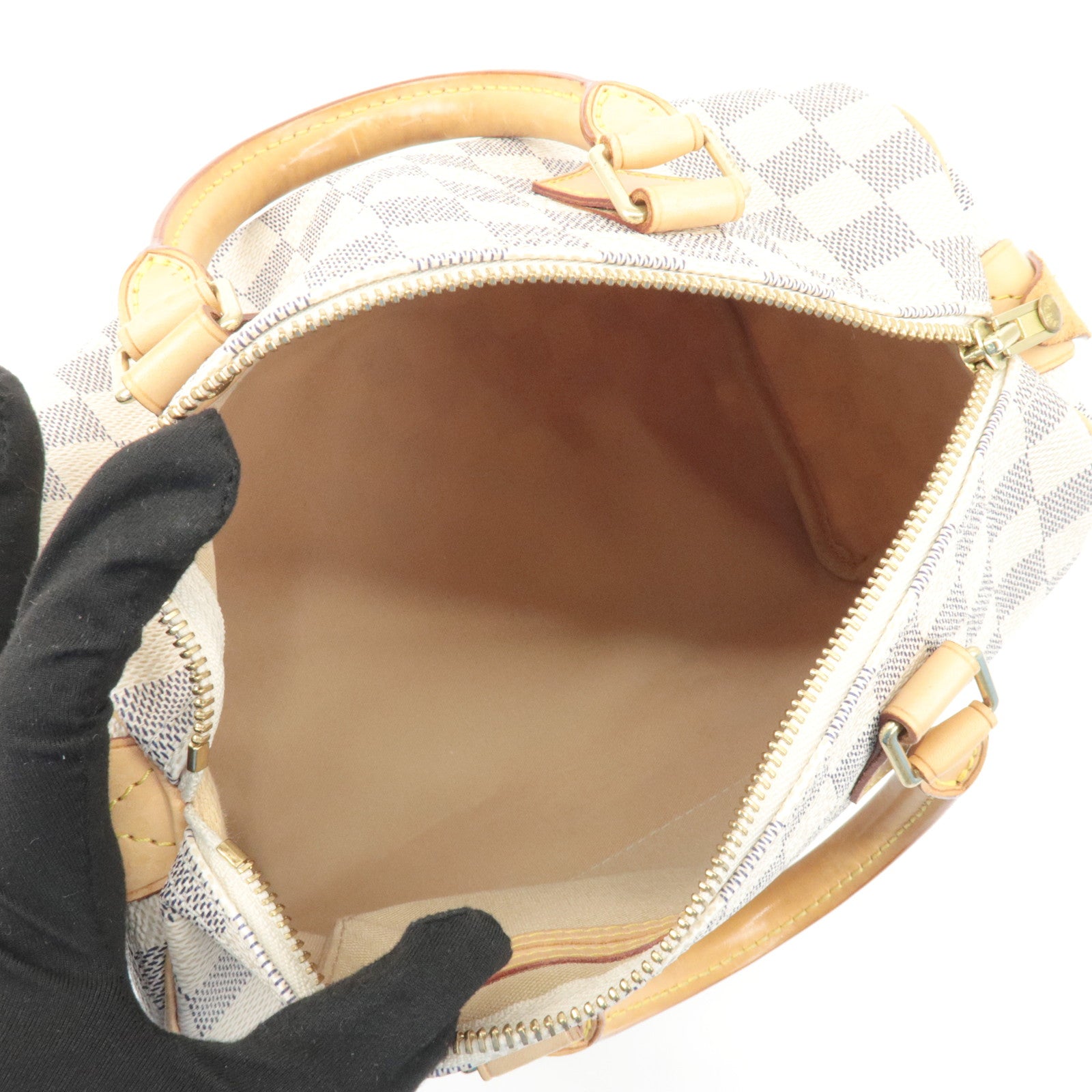 Louis Vuitton Damier Azur Speedy 25 Boston Bag Hand Bag N41534 Used