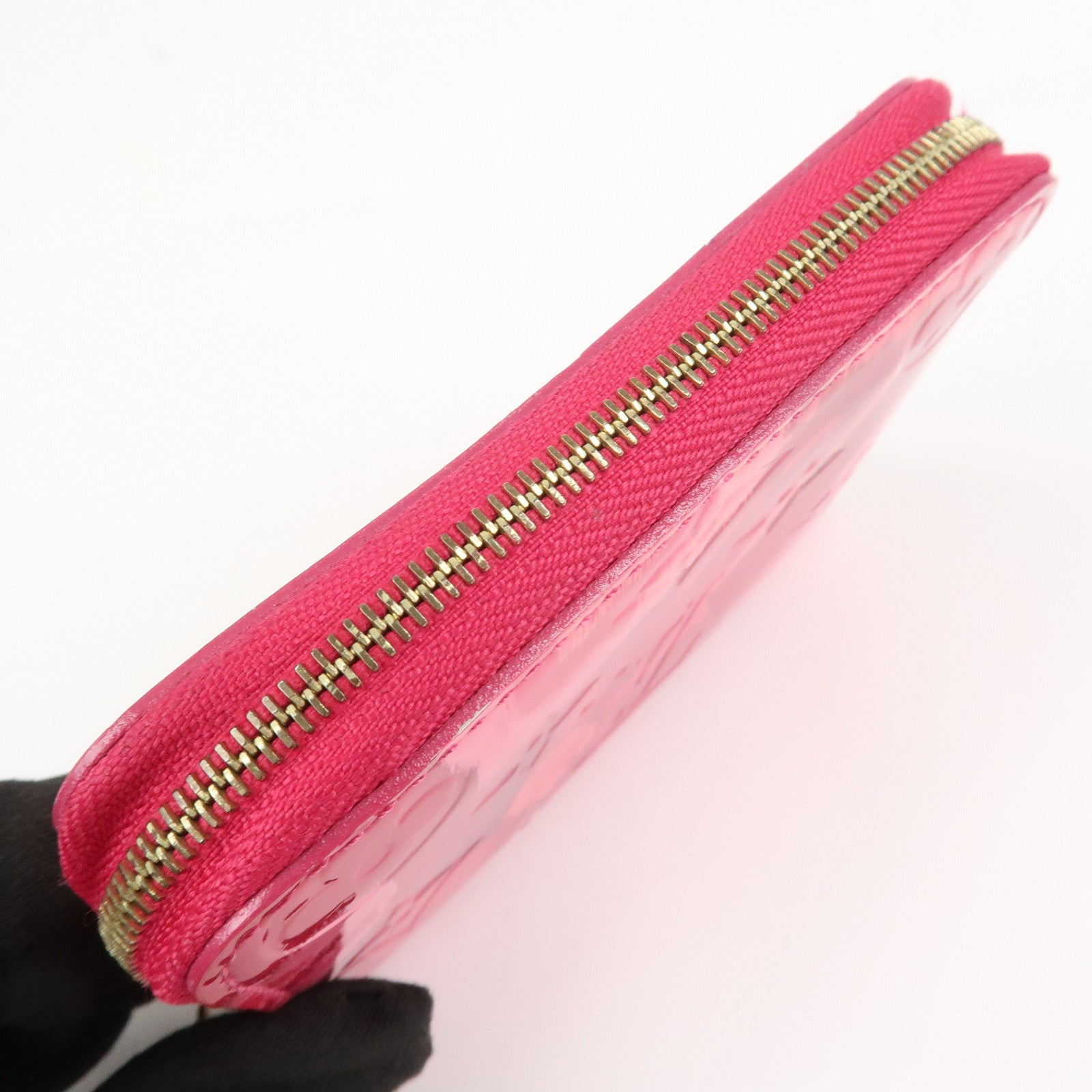 Louis Vuitton Monogram Vernis Flower Ikat Zippy Wallet Rose M90030