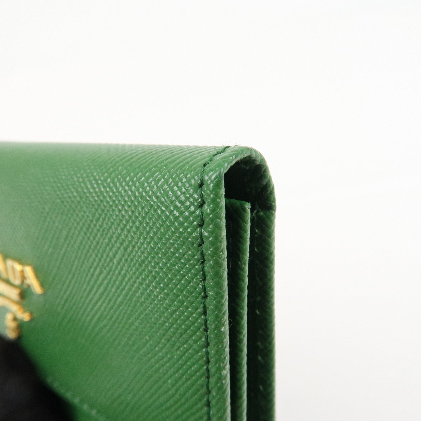 PRADA Logo Saffiano Leather 6 Rings Key Case Green 1M0222