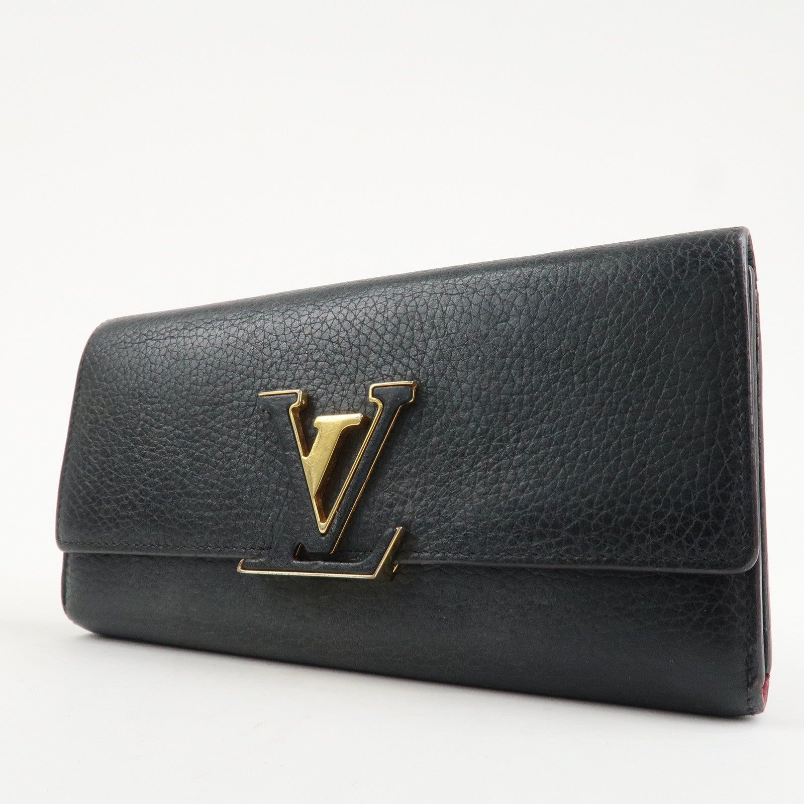 Louis Vuitton Portofoille Capucines Torillon Leather Wallet M61248 Used
