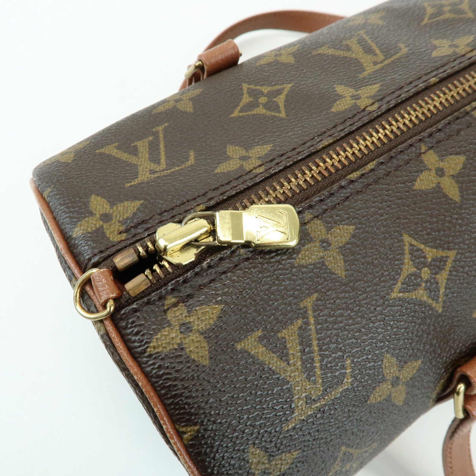 Louis Vuitton Monogram Papillon 30 Hand Bag Brown M51385