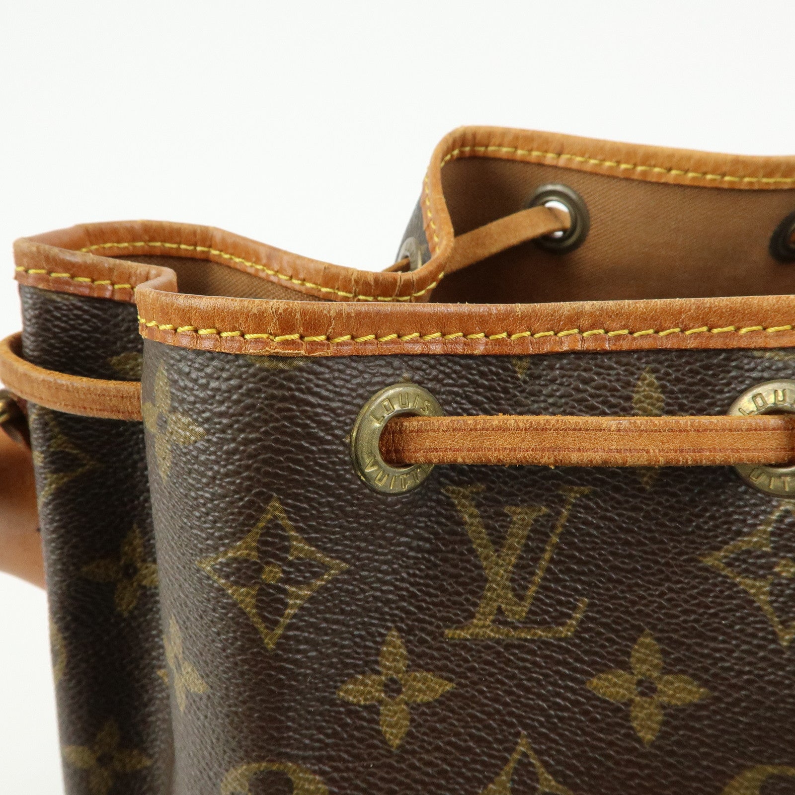 Louis Vuitton Monogram Petit Noe Canvas Shoulder Bag Brown M42226