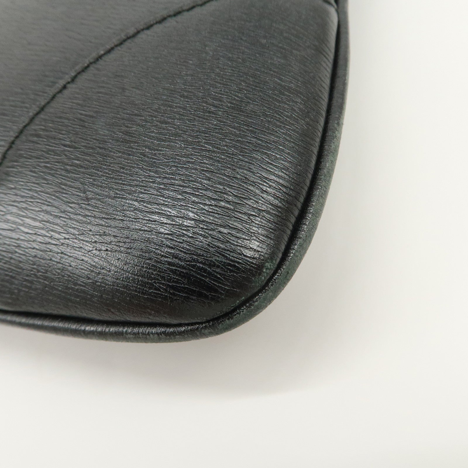 GUCCI Bamboo Leather Kandinsky Shoulder Bag Black 001・4060・002058