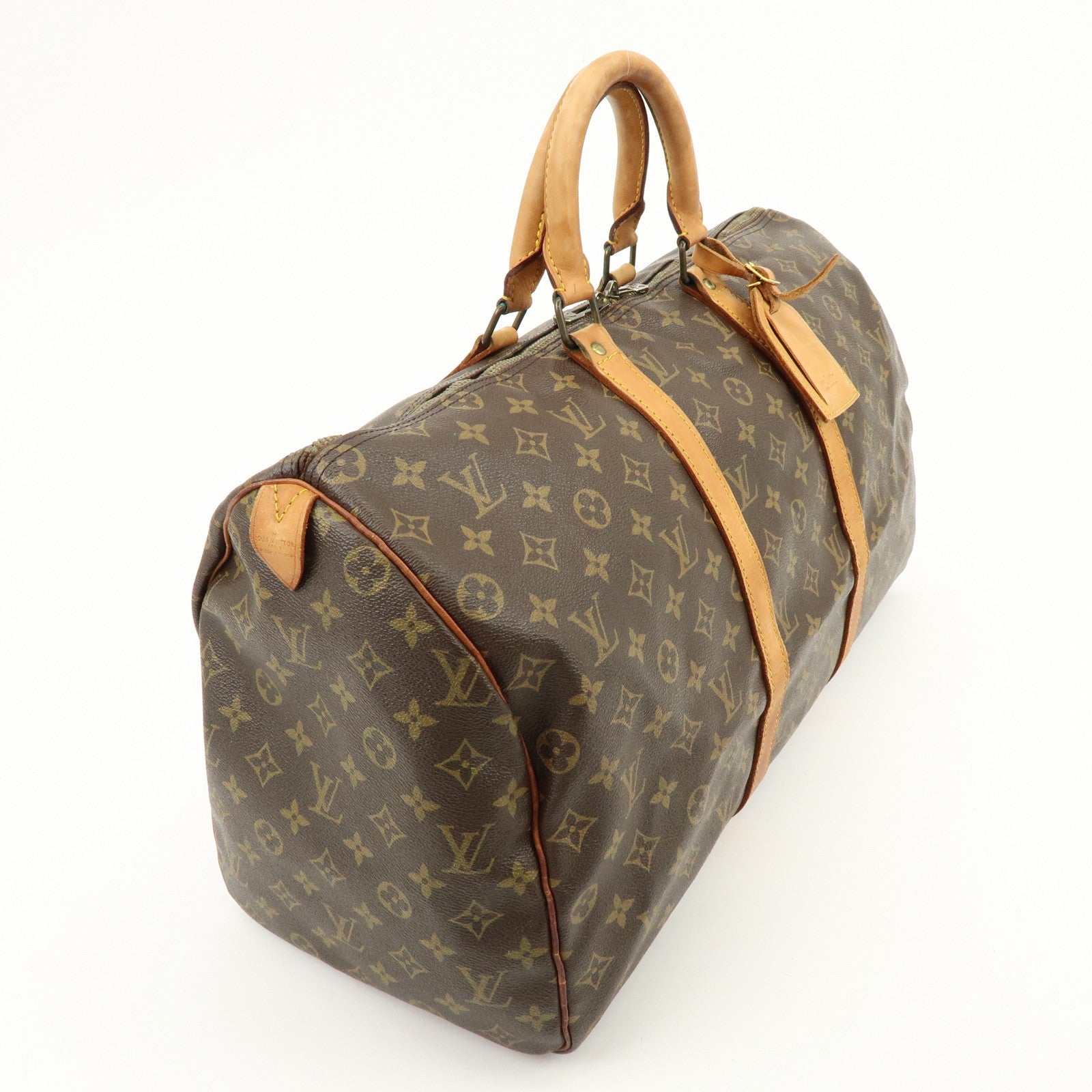 Louis Vuitton Monogram Keep All 50 Boston Bag Brown M41426