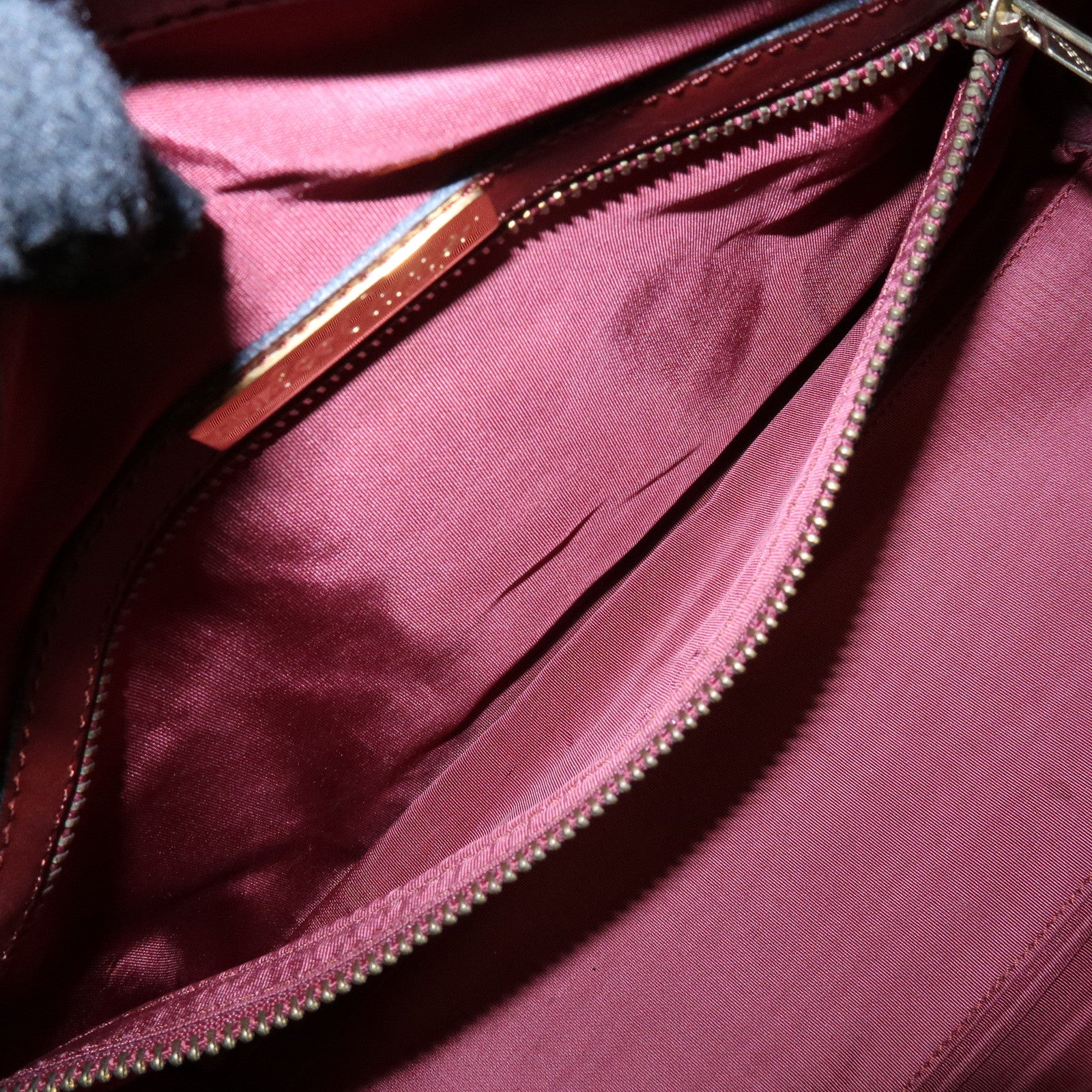 Cartier Must de Cartier Leather Boston Bag Hand Bag Bordeaux