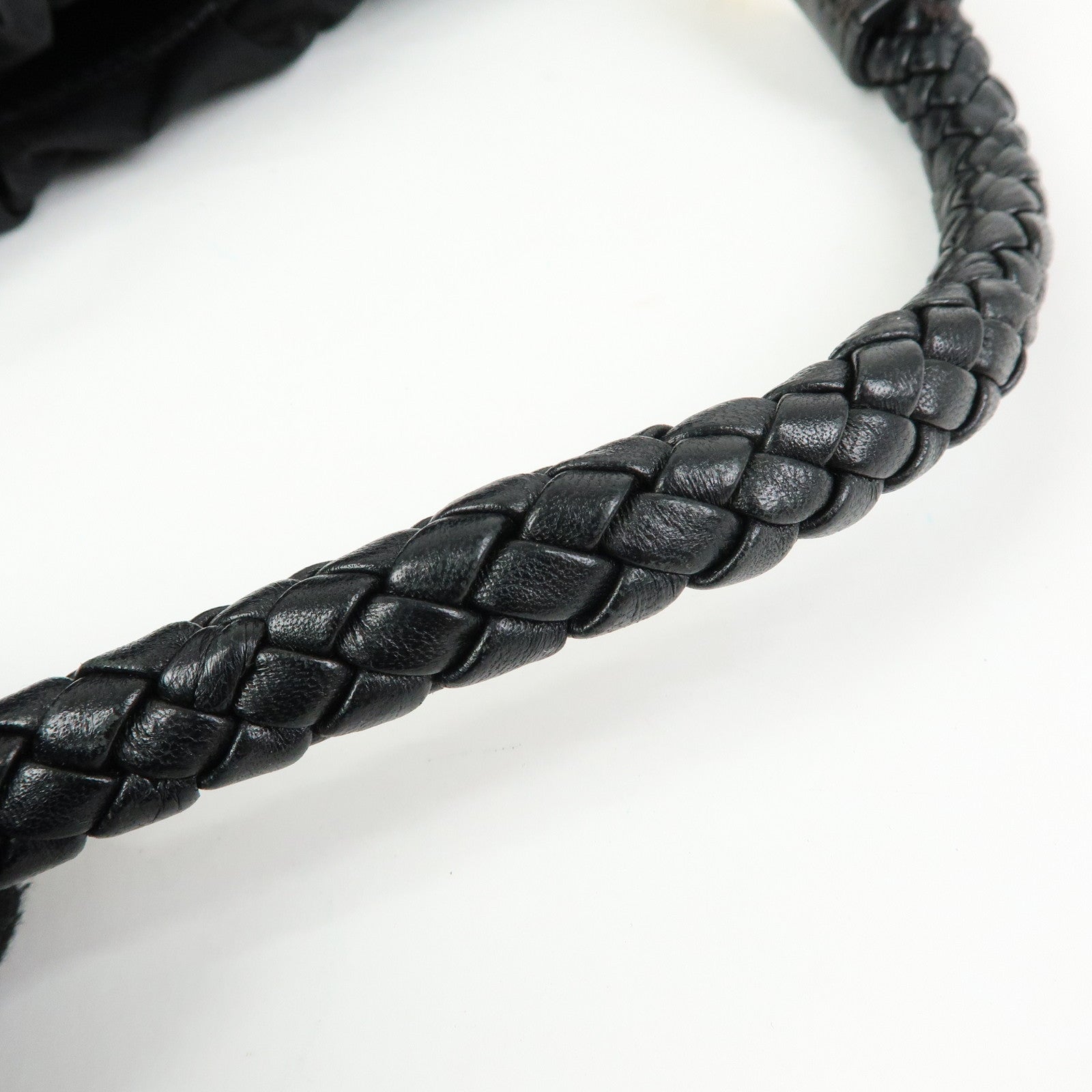 PRADA Ribbon Nylon Leather Shoulder Bag Hand Bag Black