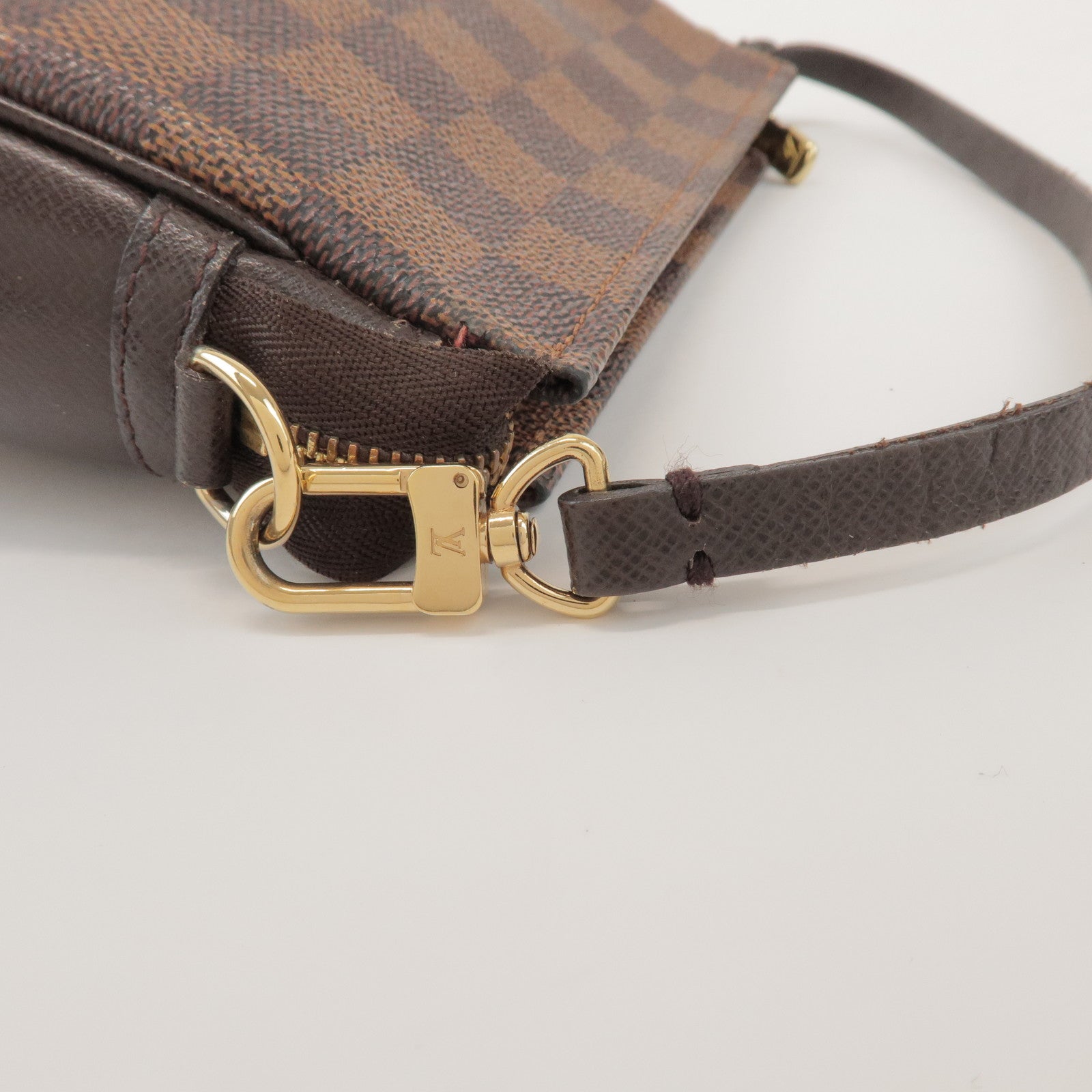 Louis Vuitton Damier Trousse Makeup Accessory Pouch Brown N51982