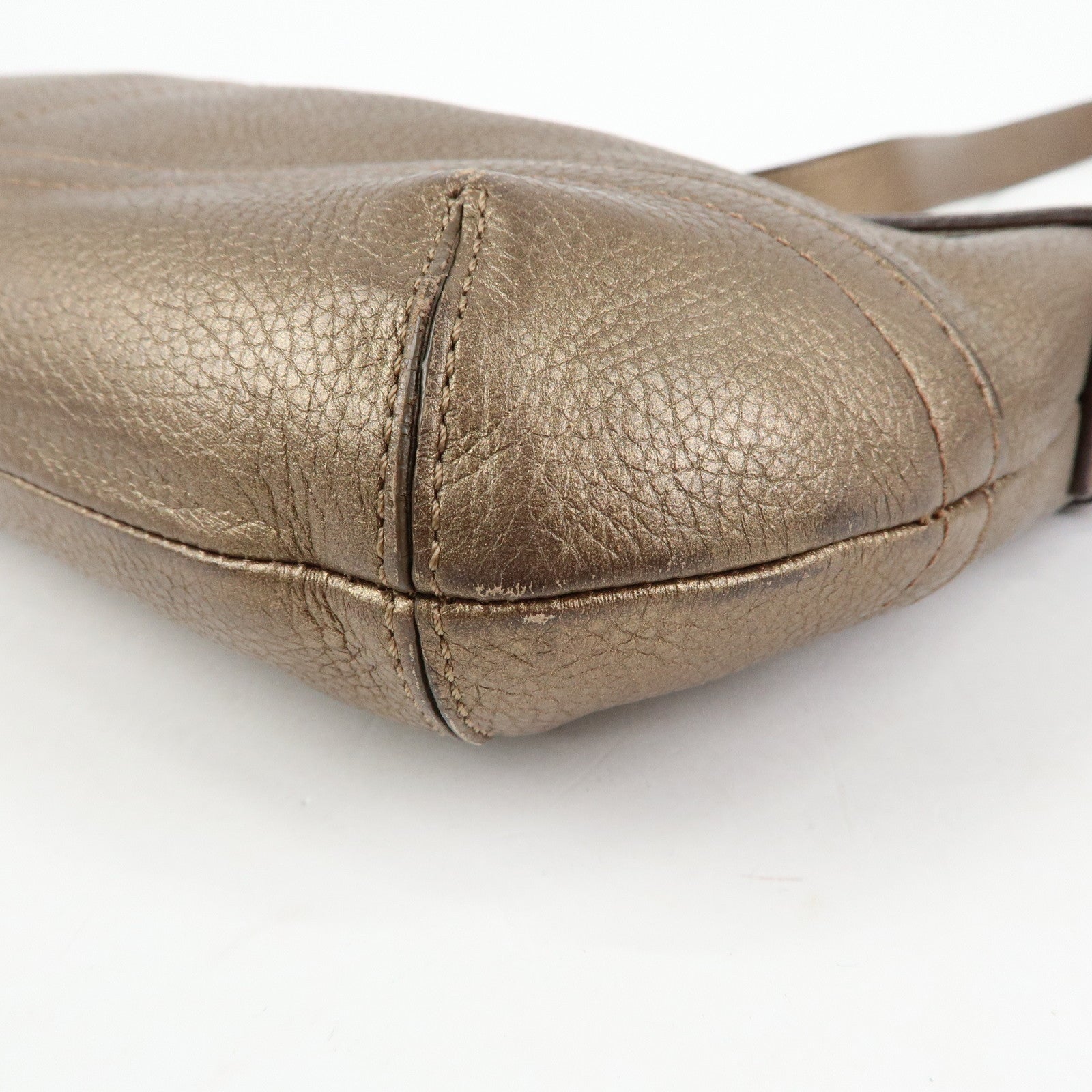 COACH Set of 2 Canvas Leather Shoulder Bag Brown Bronze