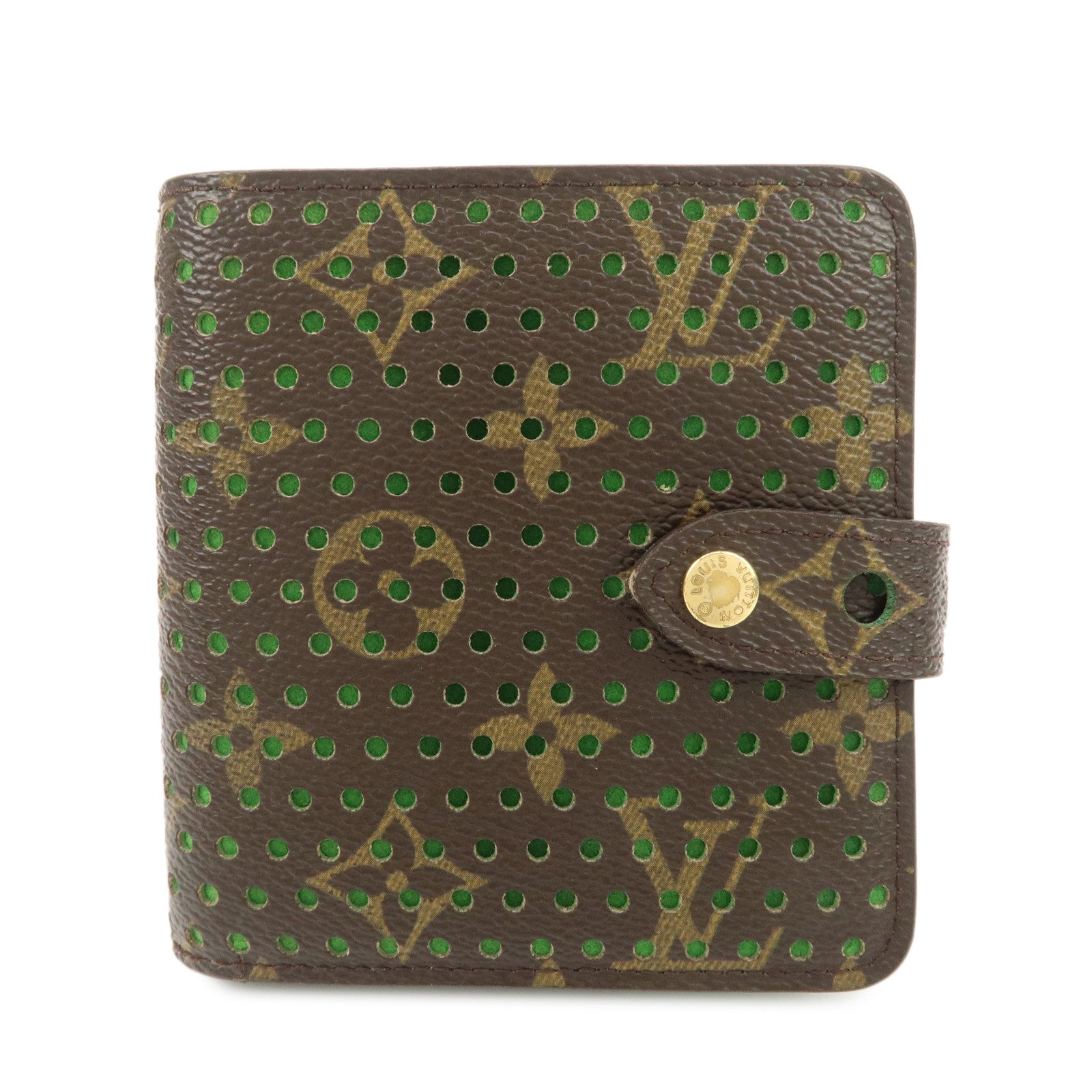 Louis Vuitton Monogram Perfor Compact Zip Bi-fold Wallet M95218