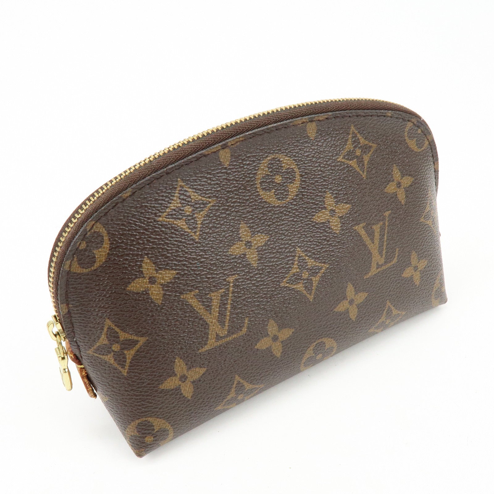 Louis Vuitton Monogram Pochette Cosmetic PM Pouch Brown M47515