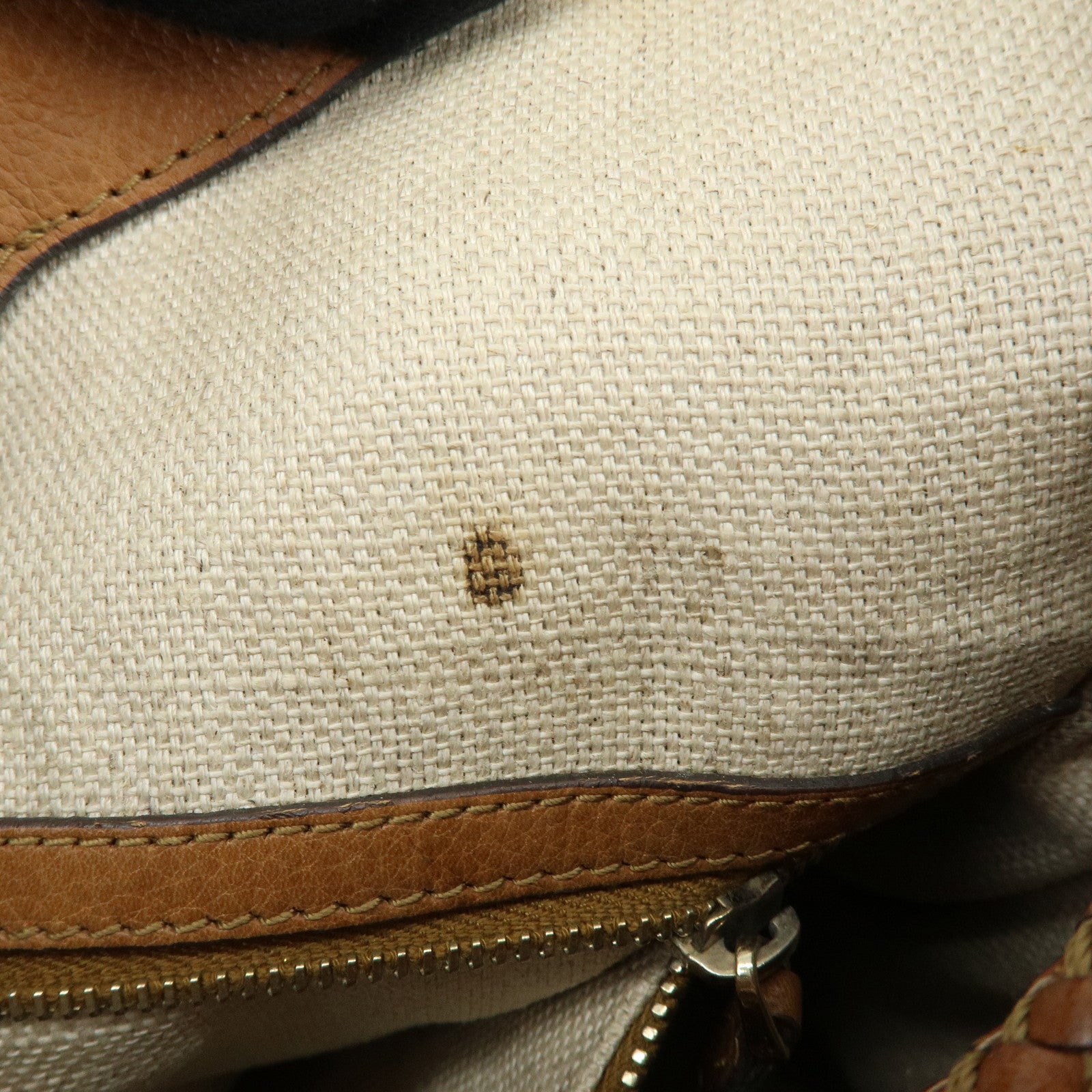 GUCCI Marrakech GG Canvas Leather Shoulder Bag Brown 257026