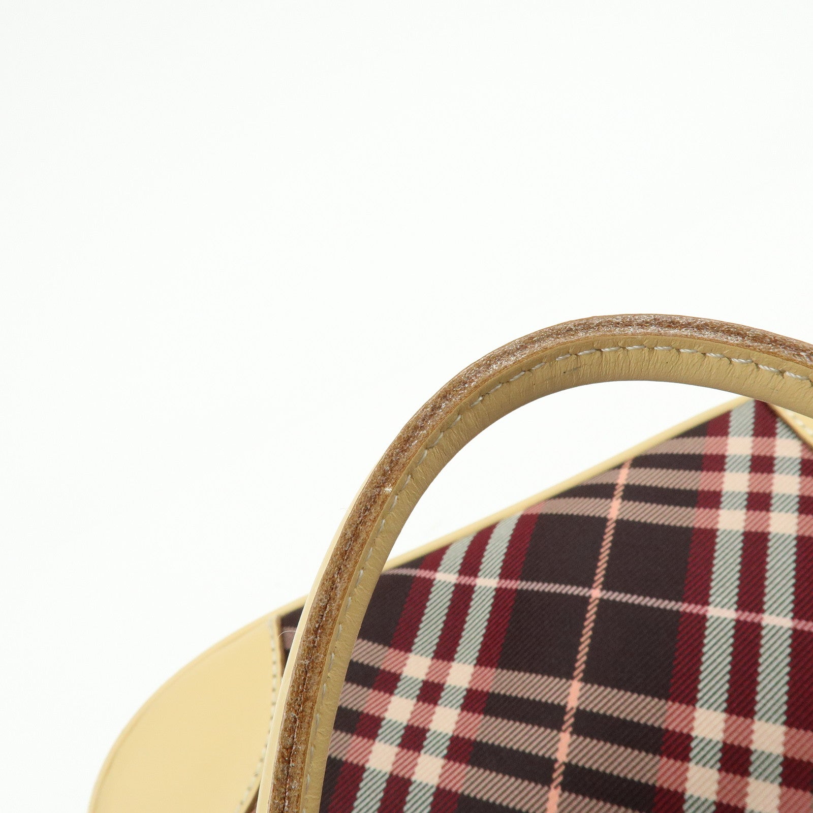 BURBERRY Blue Label Canvas Leather Tote Bag Sholuder Bag Brown Pink