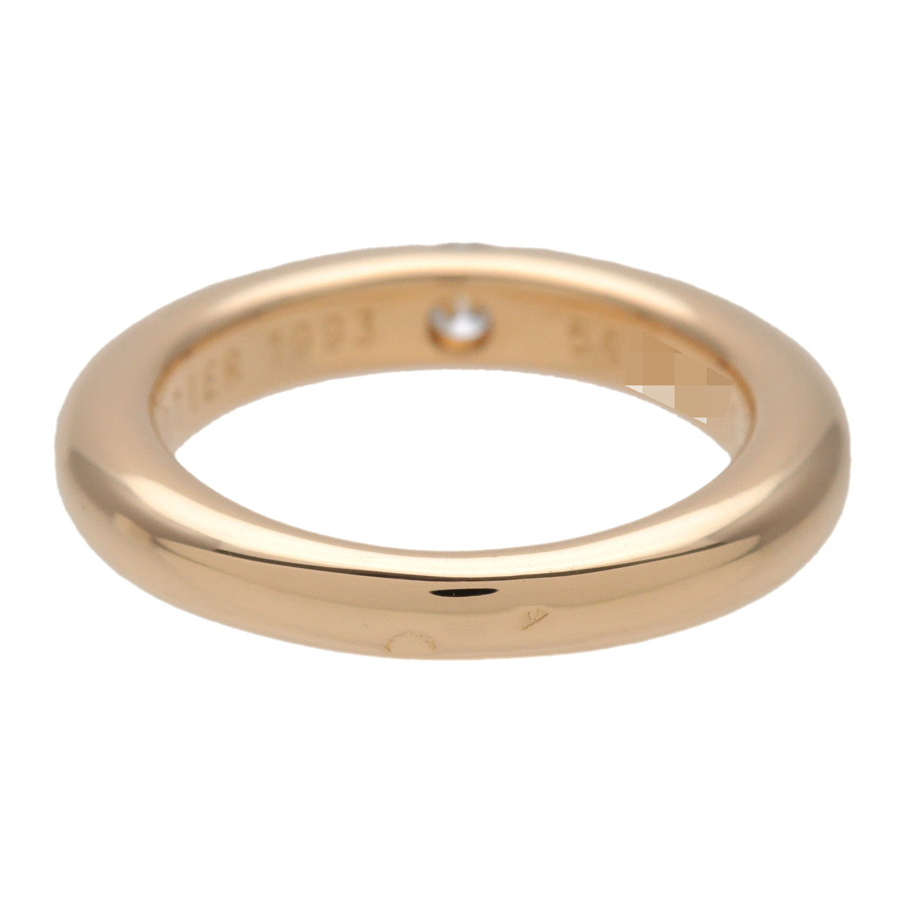 Cartier Ellipse 1P Diamond Ring K18 750YG #54 0.25ct US7 EU54 HK15