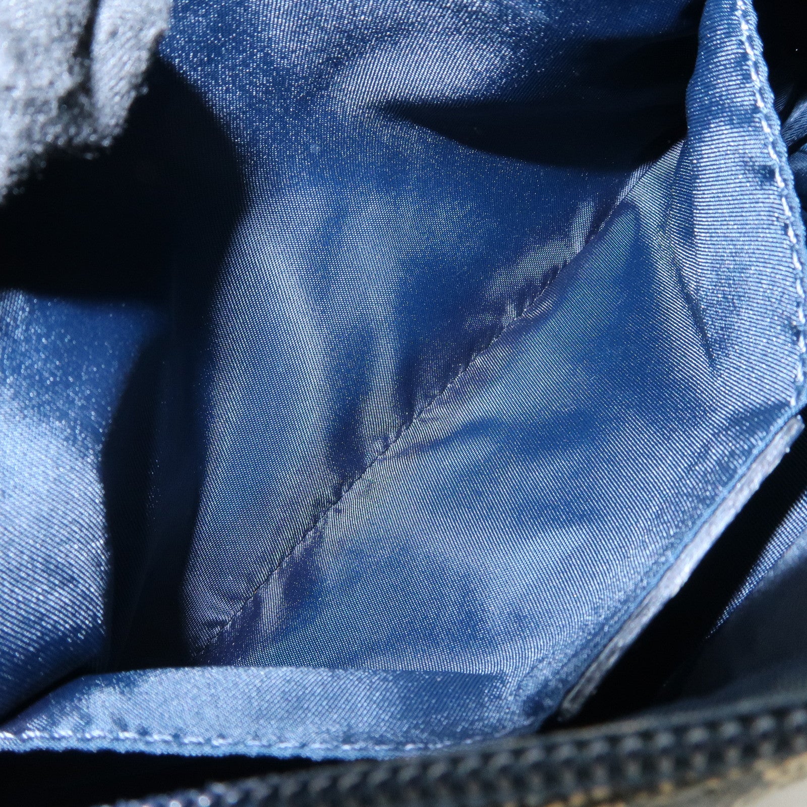 Christian Dior Trotter Canvas Leather Shoulder Bag Hand Bag Navy