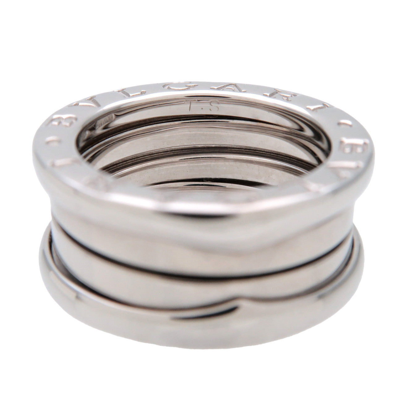 BVLGARI B-Zero1 3Band Ring K18 750WG White Gold #46 US3.5 EU45 HK7
