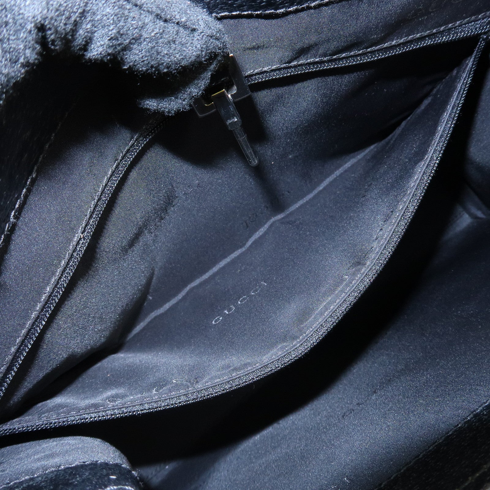 GUCCI Jackie Leather Shoulder bag Tote Bag 002.1073 Black Silver HDW Used