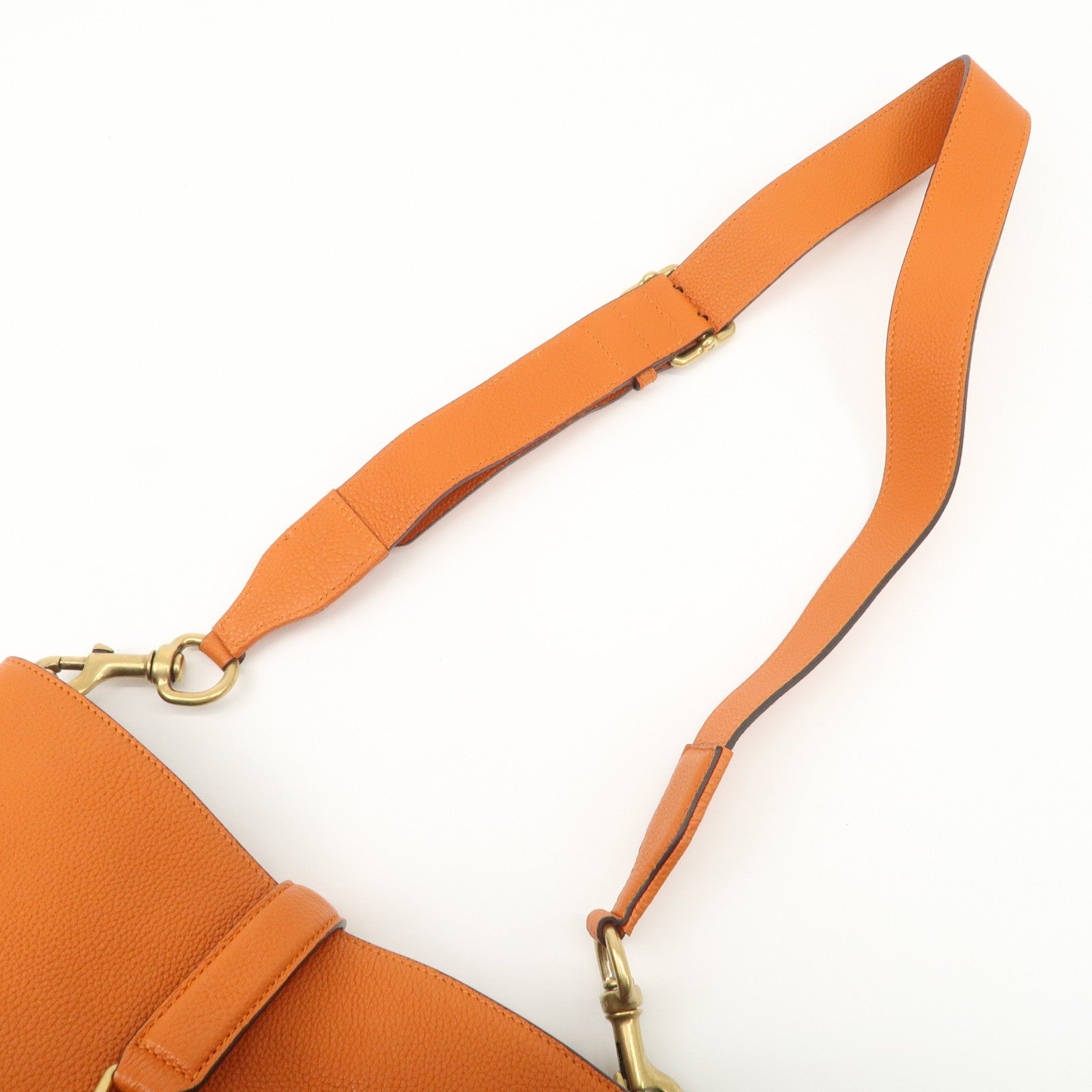GUCCI New Jackie Leather Shoulder Bag Crossbody Bag Orange 380579 Used